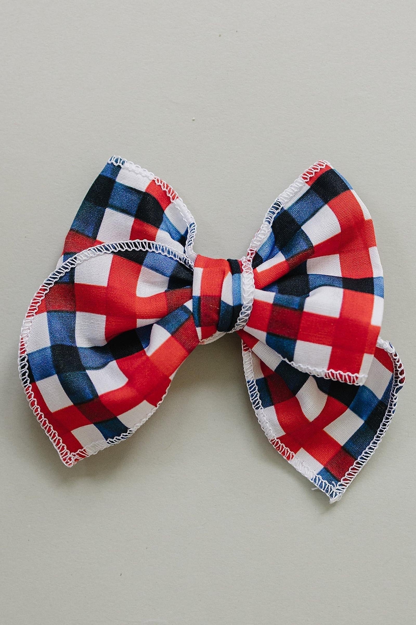 All American Plaid Hair Bows