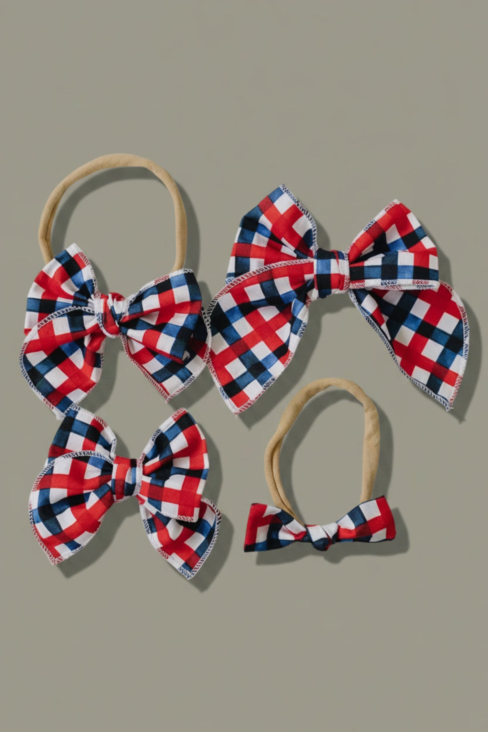 All American Plaid Hair Bows