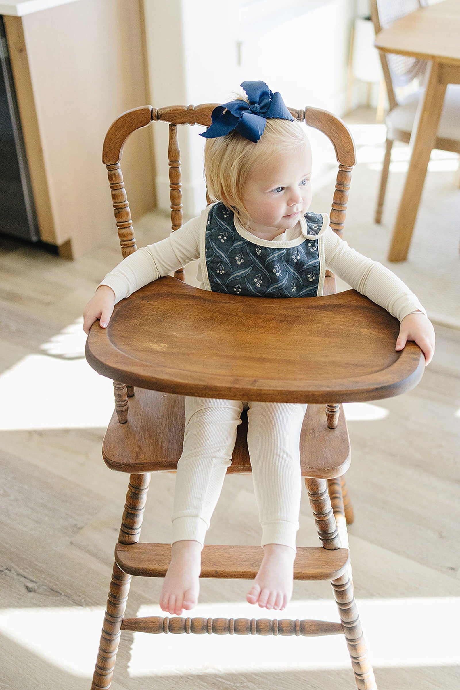 Navy Berry Classic Muslin Bib, 100% Cotton, Baby Essentials