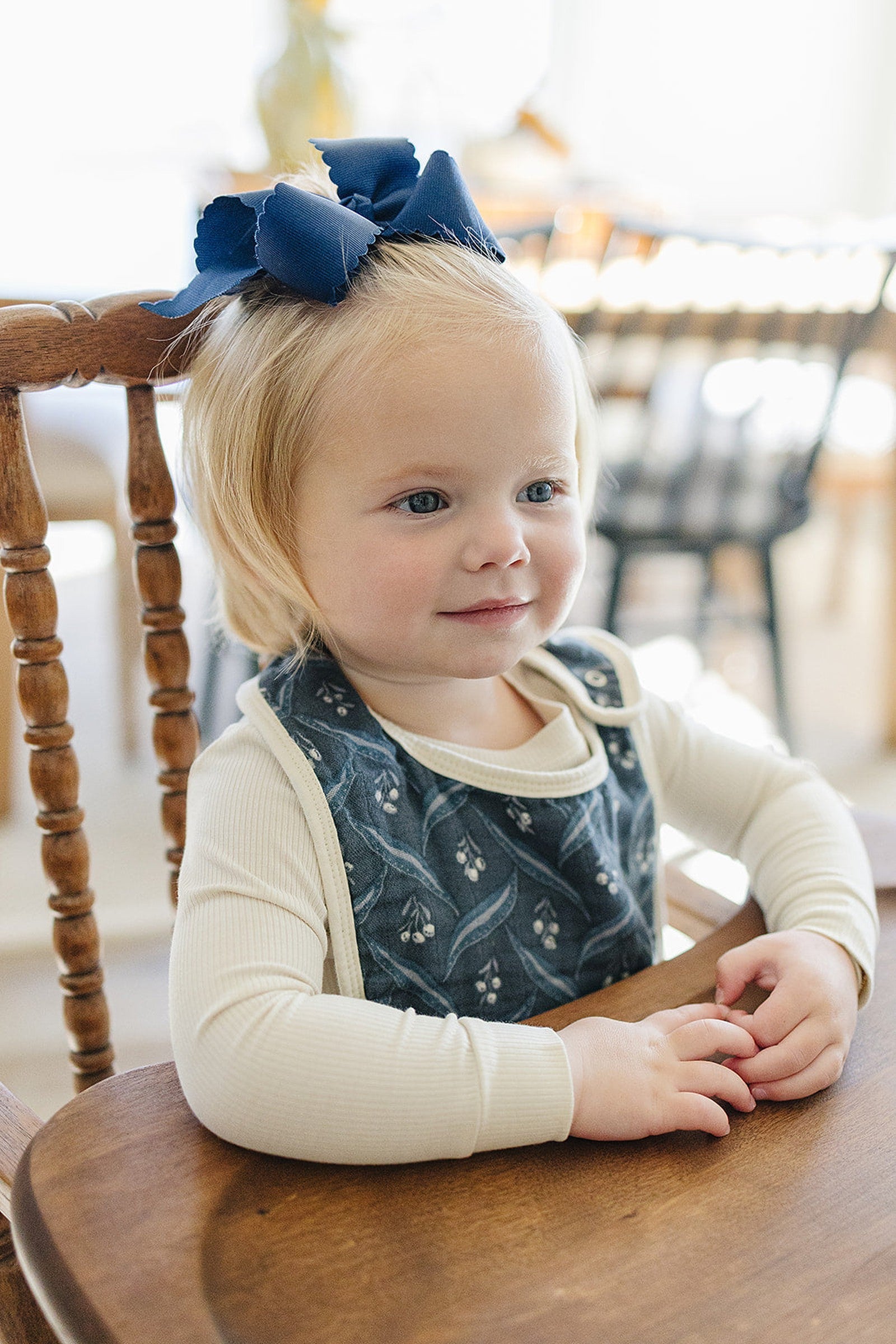 Navy Berry Classic Muslin Bib, 100% Cotton, Baby Essentials