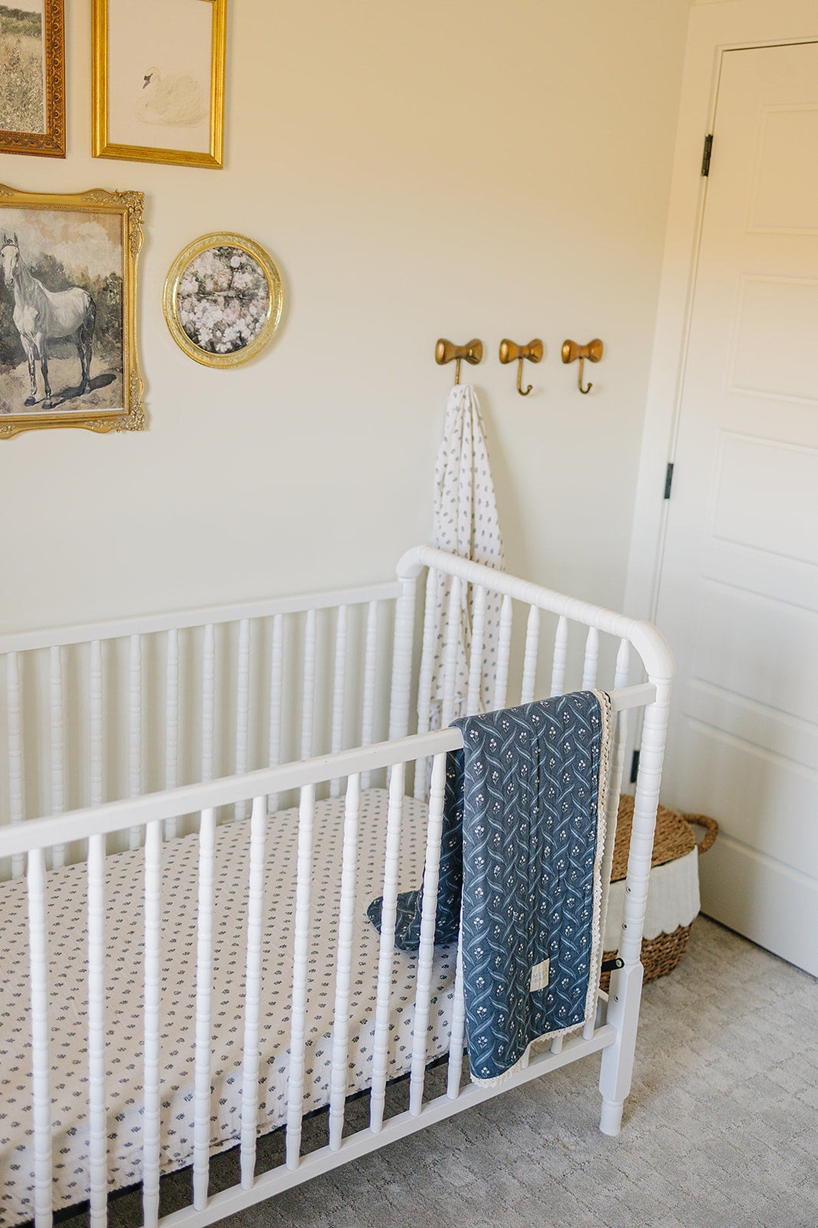 Cream Berry Muslin Crib Sheet, 100% Cotton, Baby Essentials