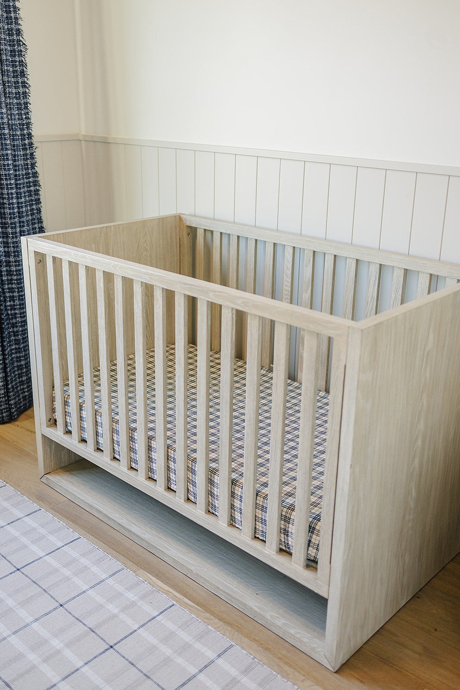 Vintage Plaid Muslin Crib Sheet, 100% Cotton, Baby Essentials