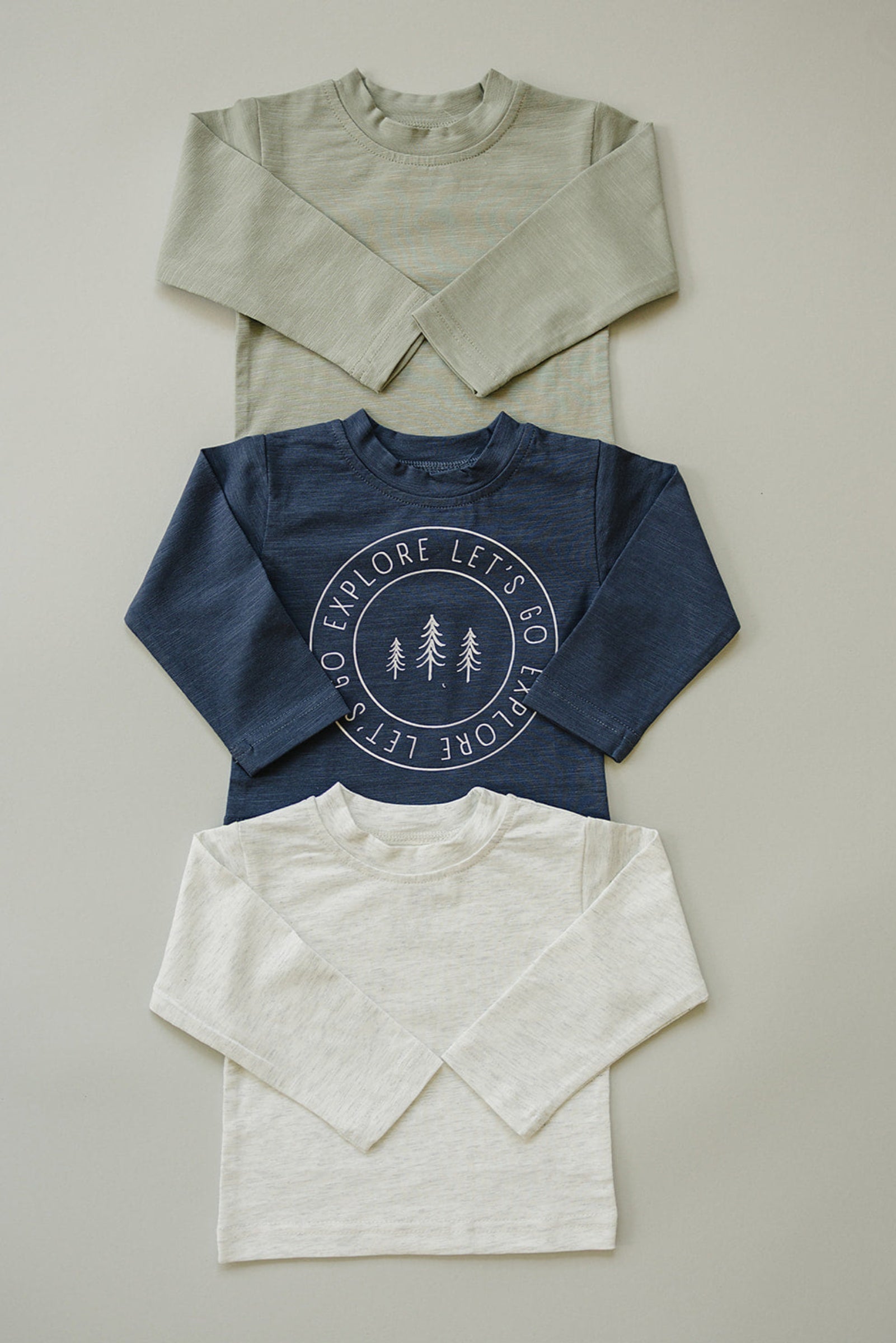 Heather Grey Long Sleeve T-Shirt| Classic Fit, Cotton, Baby & Toddler