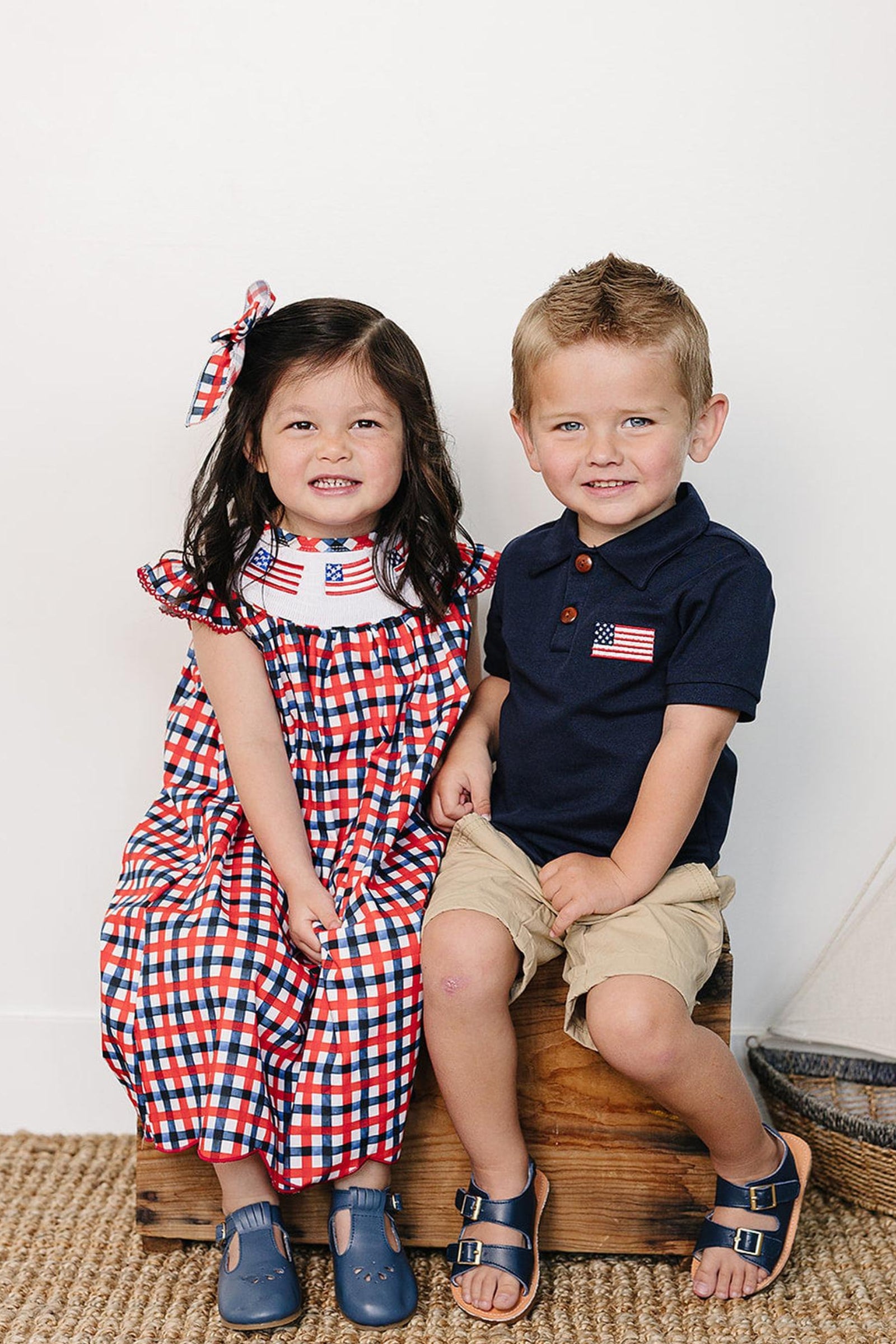 All American Plaid Hair Bows