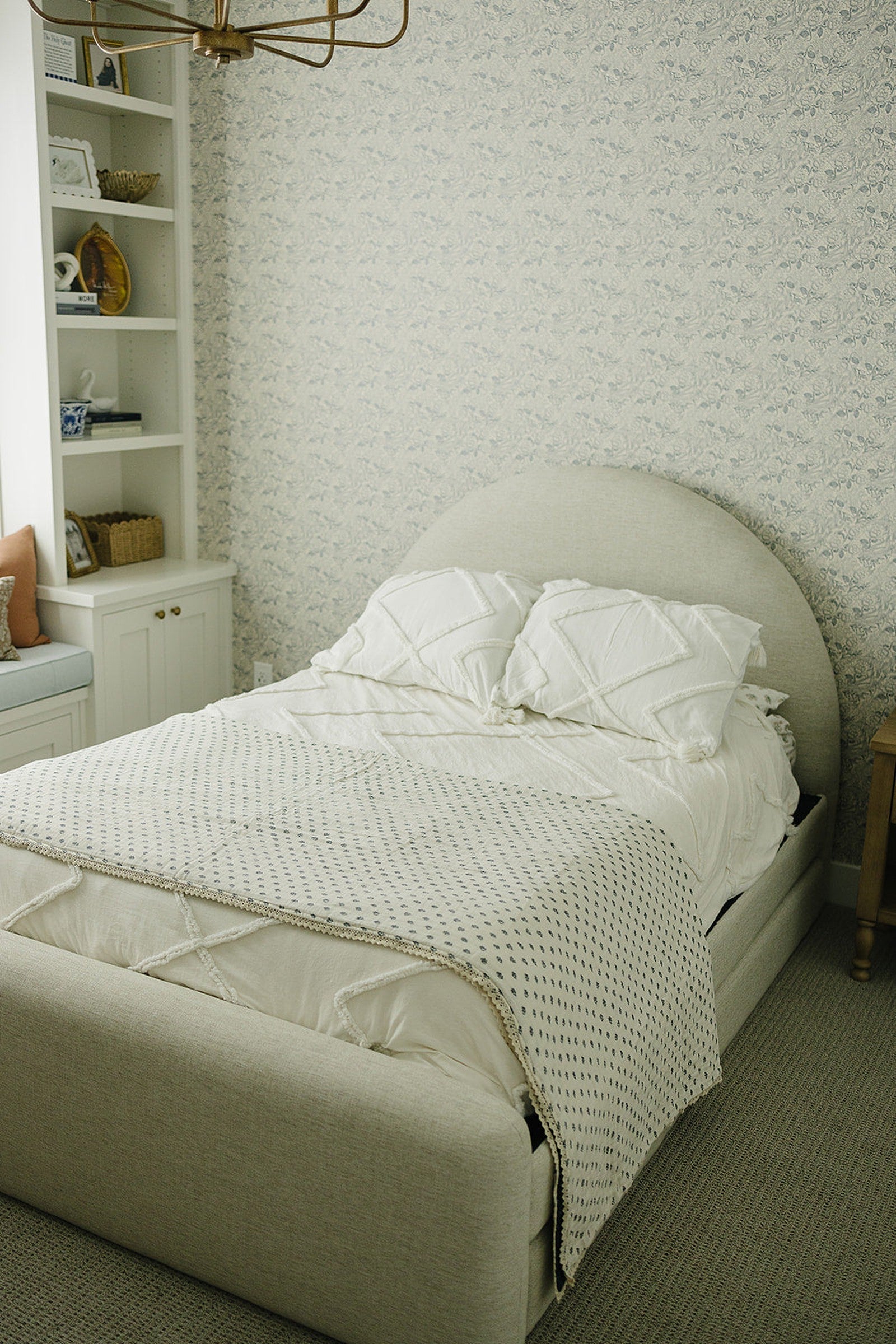 Navy Berry + Cream Berry Lace Muslin Twin Quilt, 100% Cotton, Baby Essentials