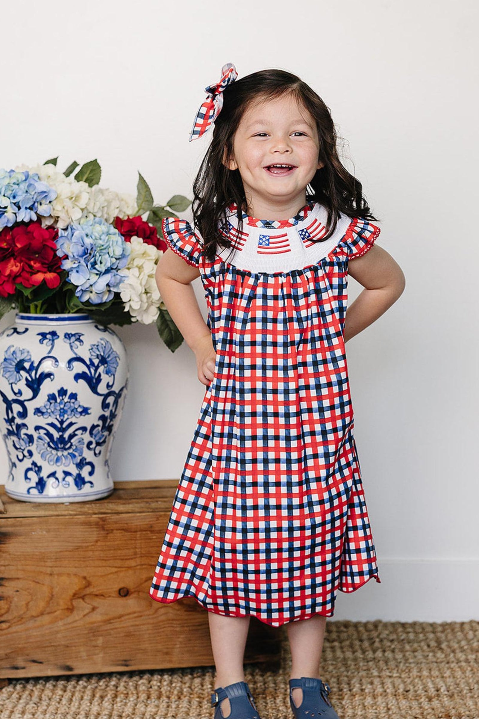 All American Plaid Hair Bows