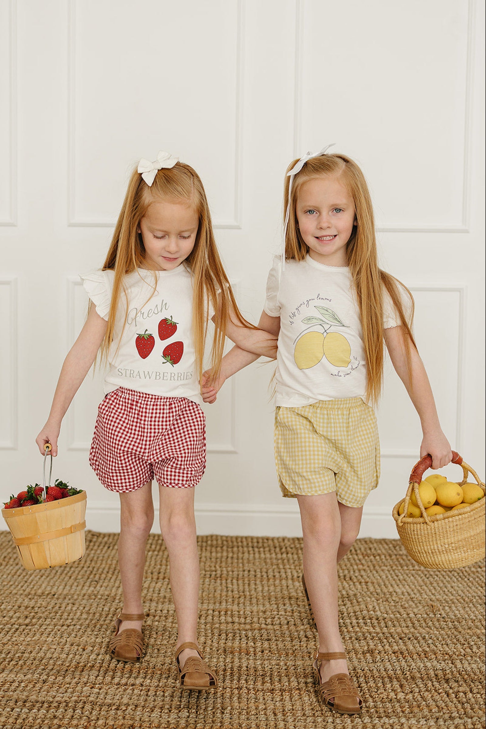 Cotton Lemon T-Shirt for Girls, White, Baby - Kids