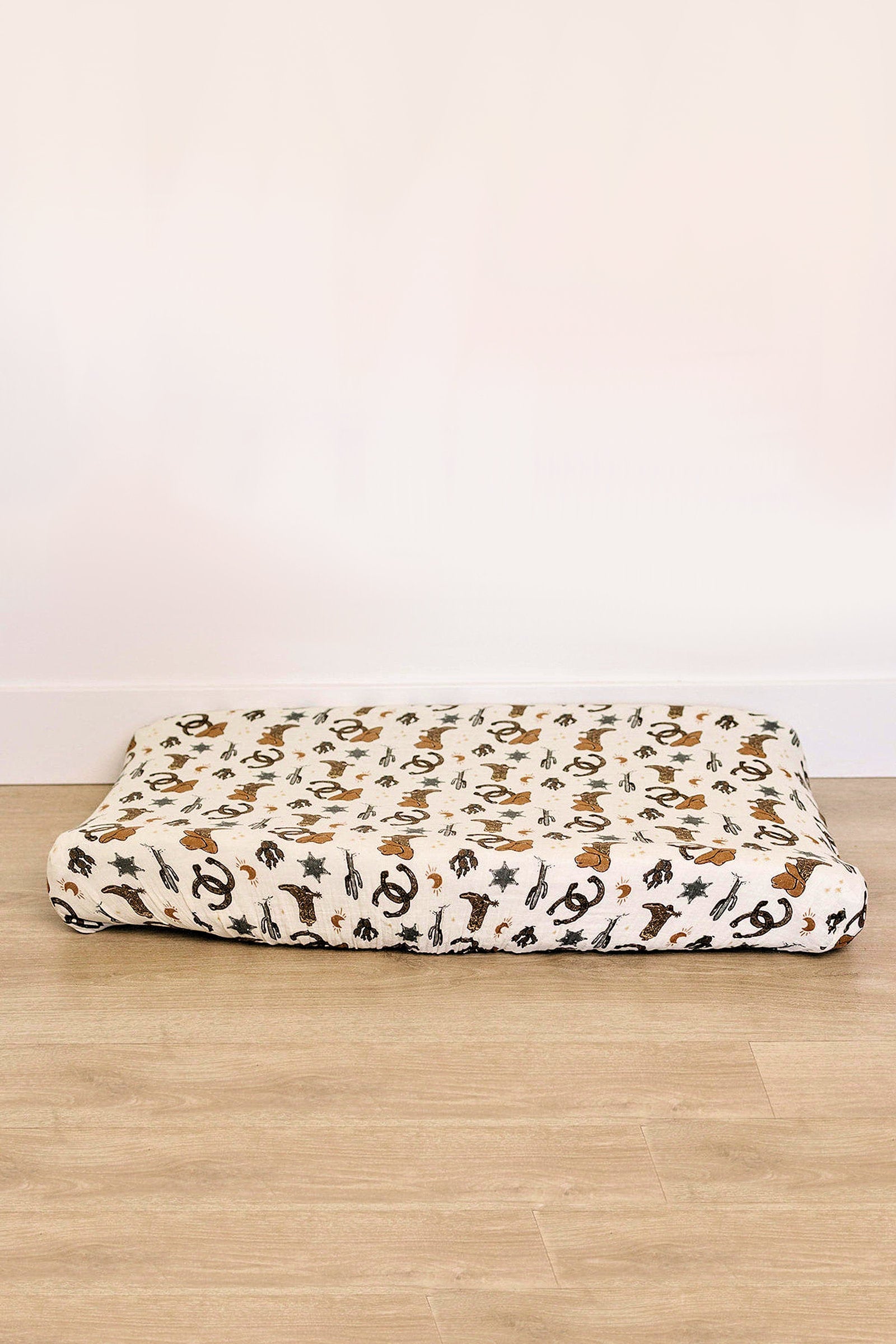 Outlaw Cowboy Muslin Changing Pad Cover, 100% Cotton, Gender Neutral, Baby