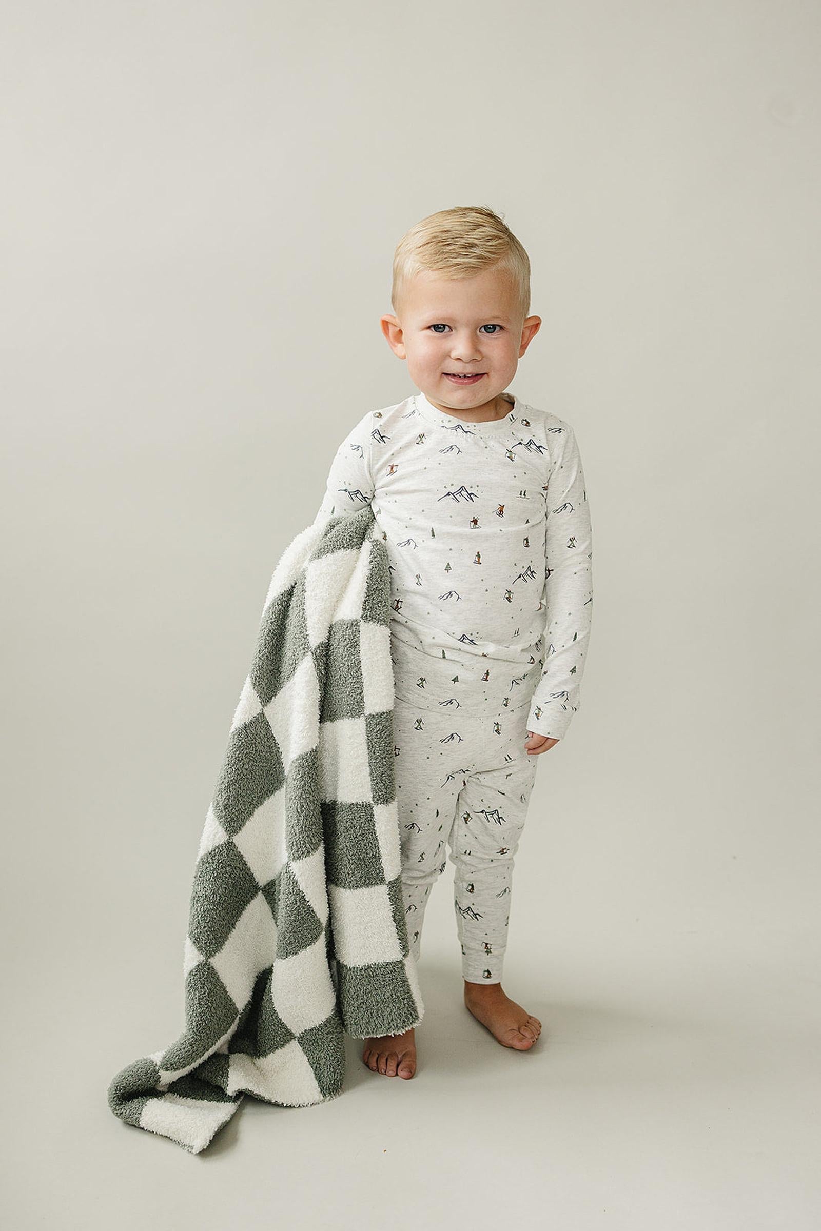 Ski Print Cozy Pajama Set, Cotton, Baby Essentials