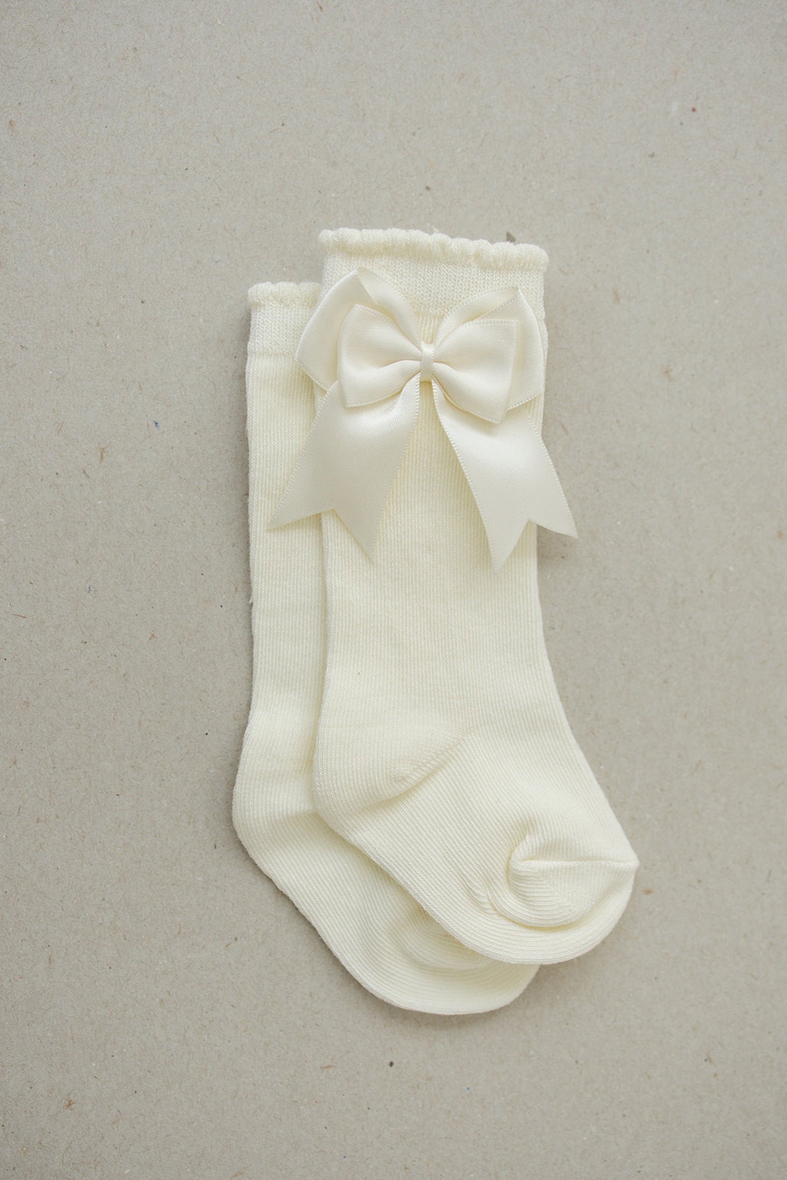 Girl High Rise Bow Socks, Cotton, Baby & Toddler