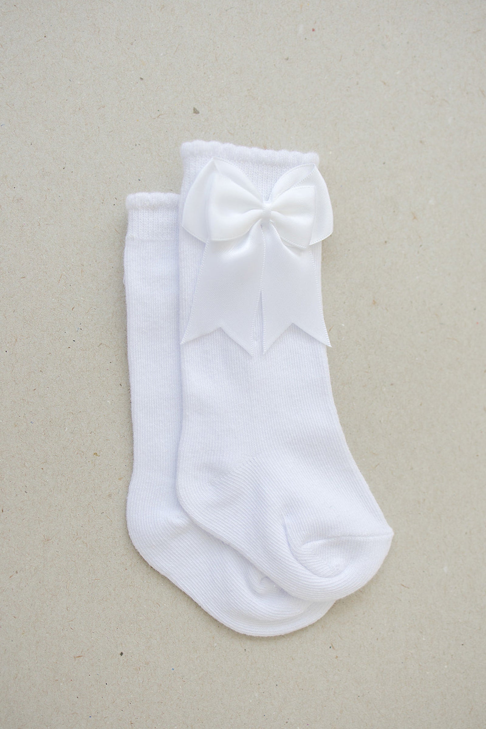Girl High Rise Bow Socks, Cotton, Baby & Toddler