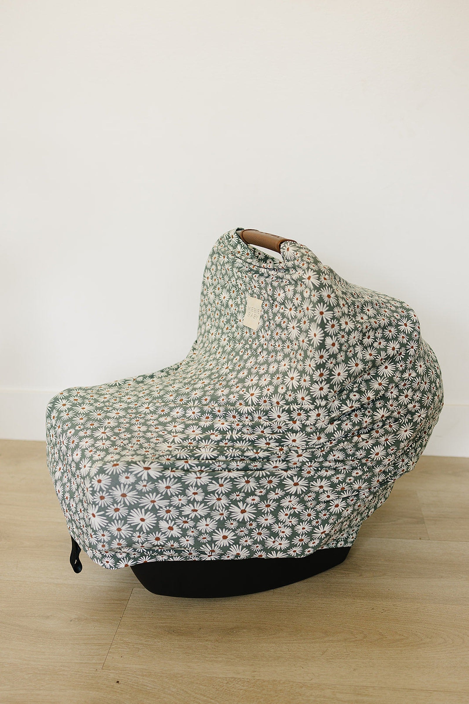 Dark Green Daisy Multi-Use, Bamboo, Car Seat & Nursing Cover, Baby