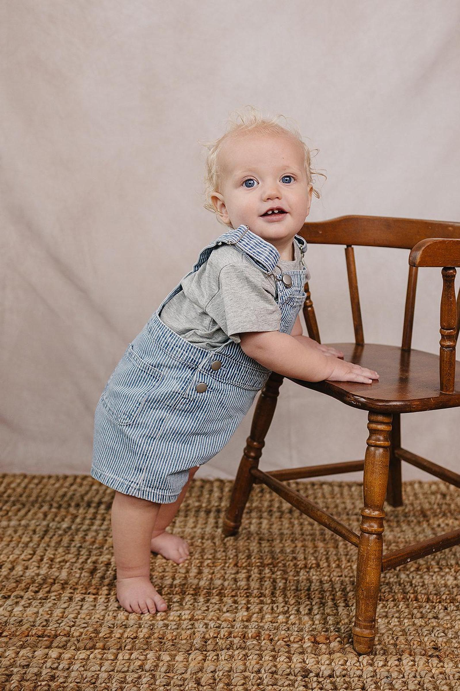 Grey Pocket Cotton T-Shirt, Baby - Kids