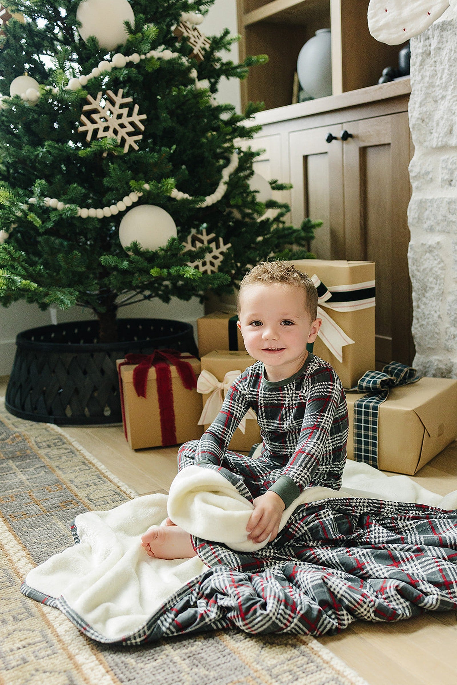 Green Plaid Cozy Pajama Set, Gender Neutral, Bamboo, Gender Neutral, Baby, Toddler & Kids