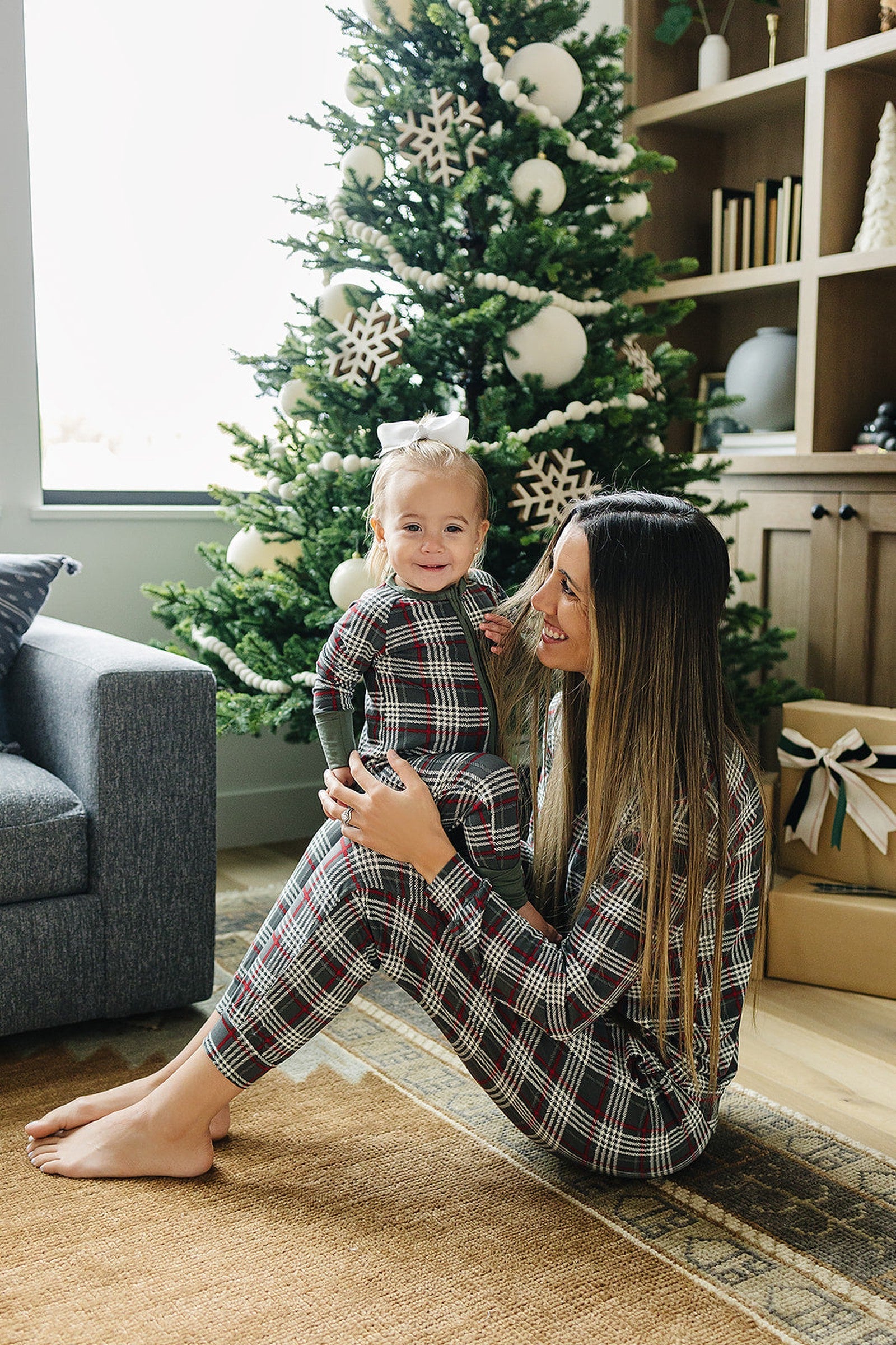 Green Plaid Zipper Pajama, Bamboo, Baby Essentials