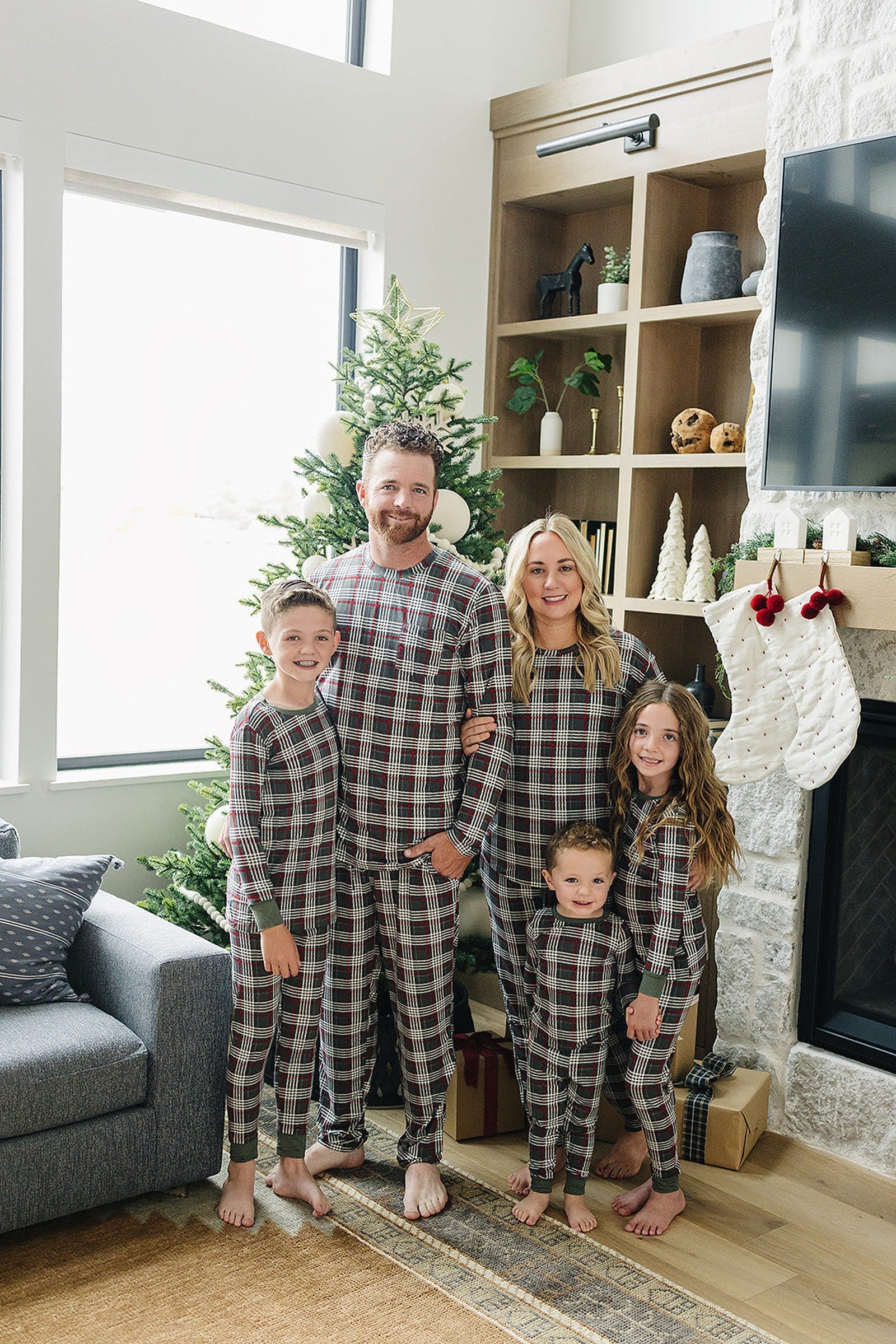 Green Plaid Cozy Pajama Set, Gender Neutral, Bamboo, Gender Neutral, Baby, Toddler & Kids