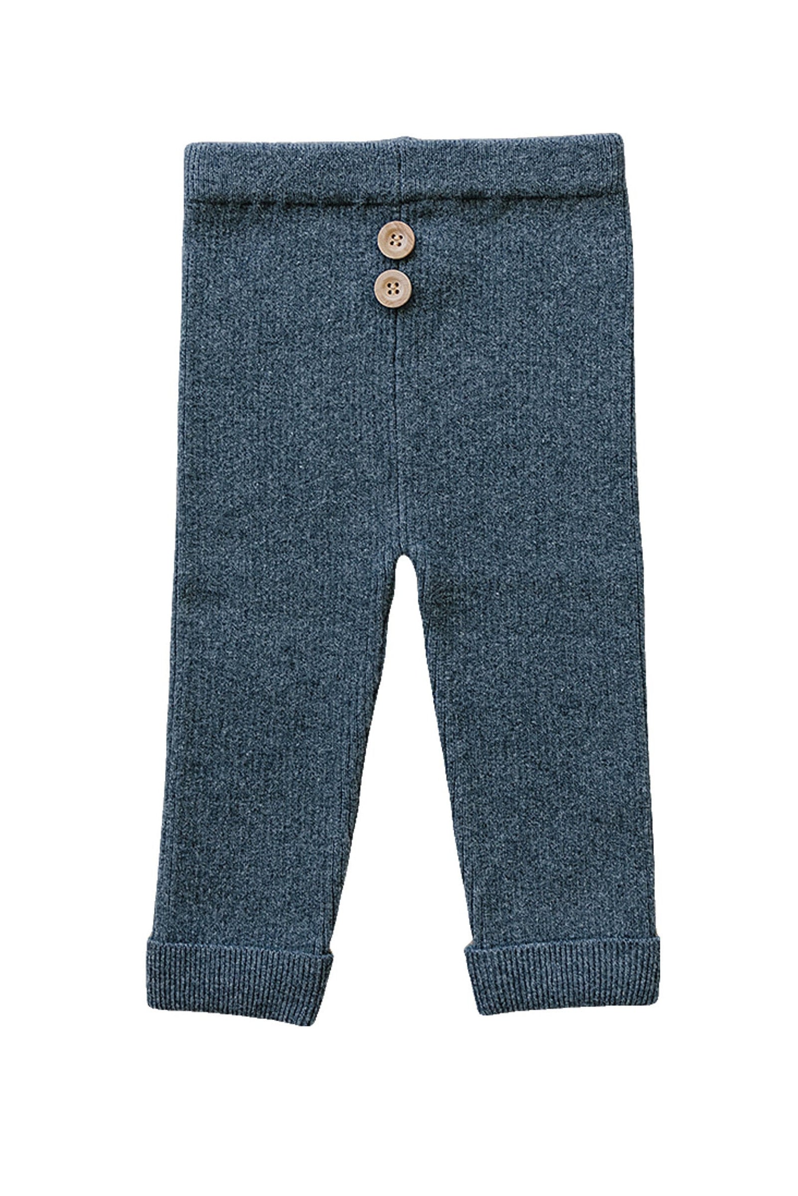 Charcoal Knit Leggings, Organic Cotton, Gender Neutral, Baby, Toddler & Kids