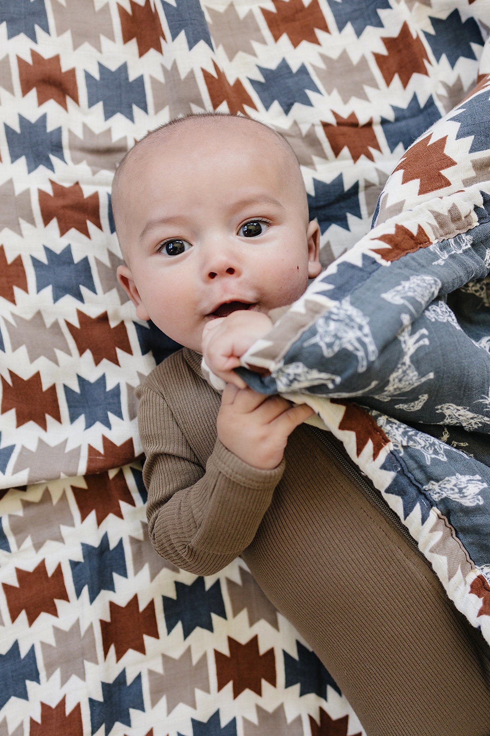 Cocoa Ribbed Zipper Footed Pajama, Baby Essentials, Organic Cotton
