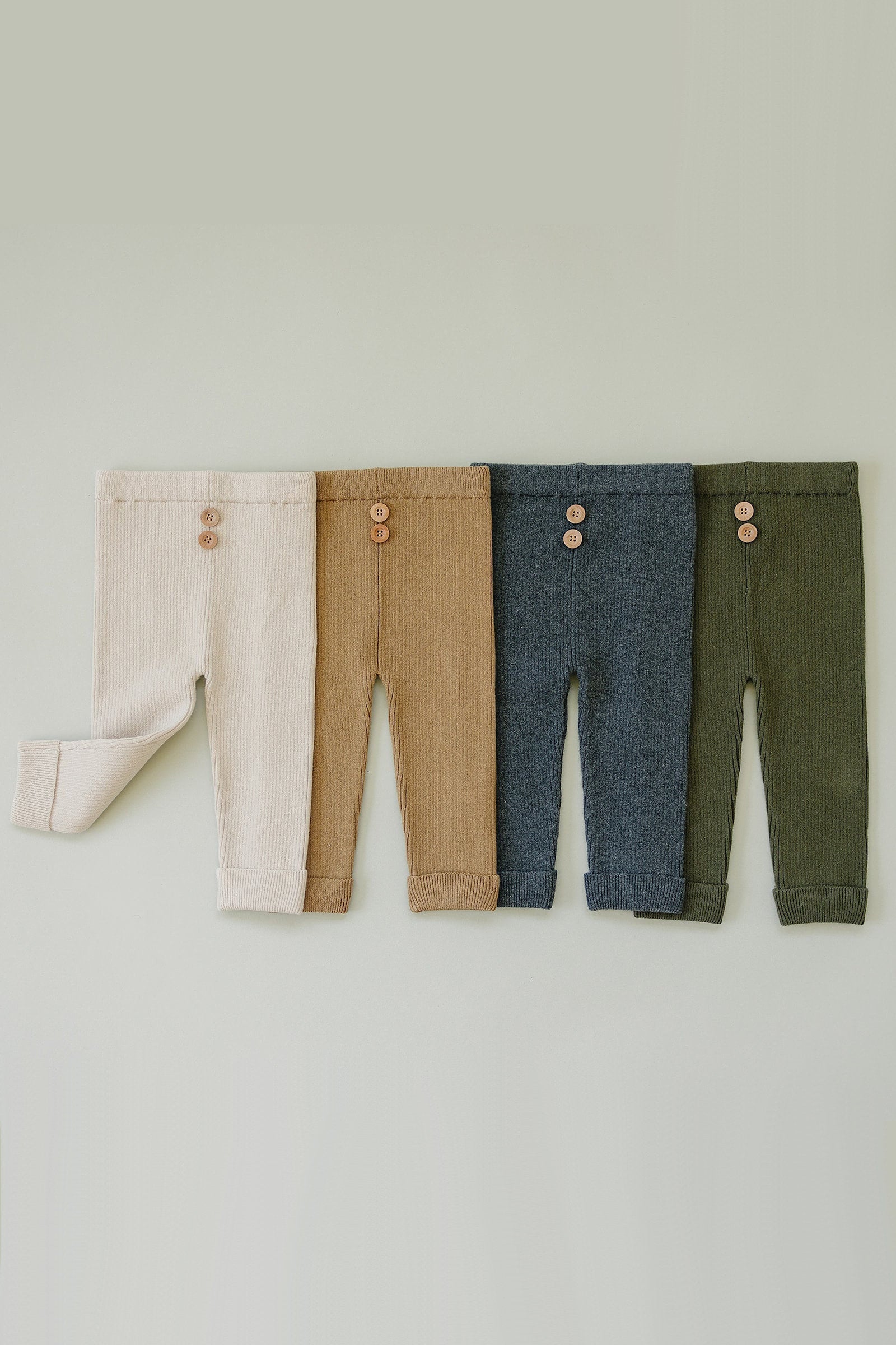 Charcoal Knit Leggings, Organic Cotton, Gender Neutral, Baby, Toddler & Kids
