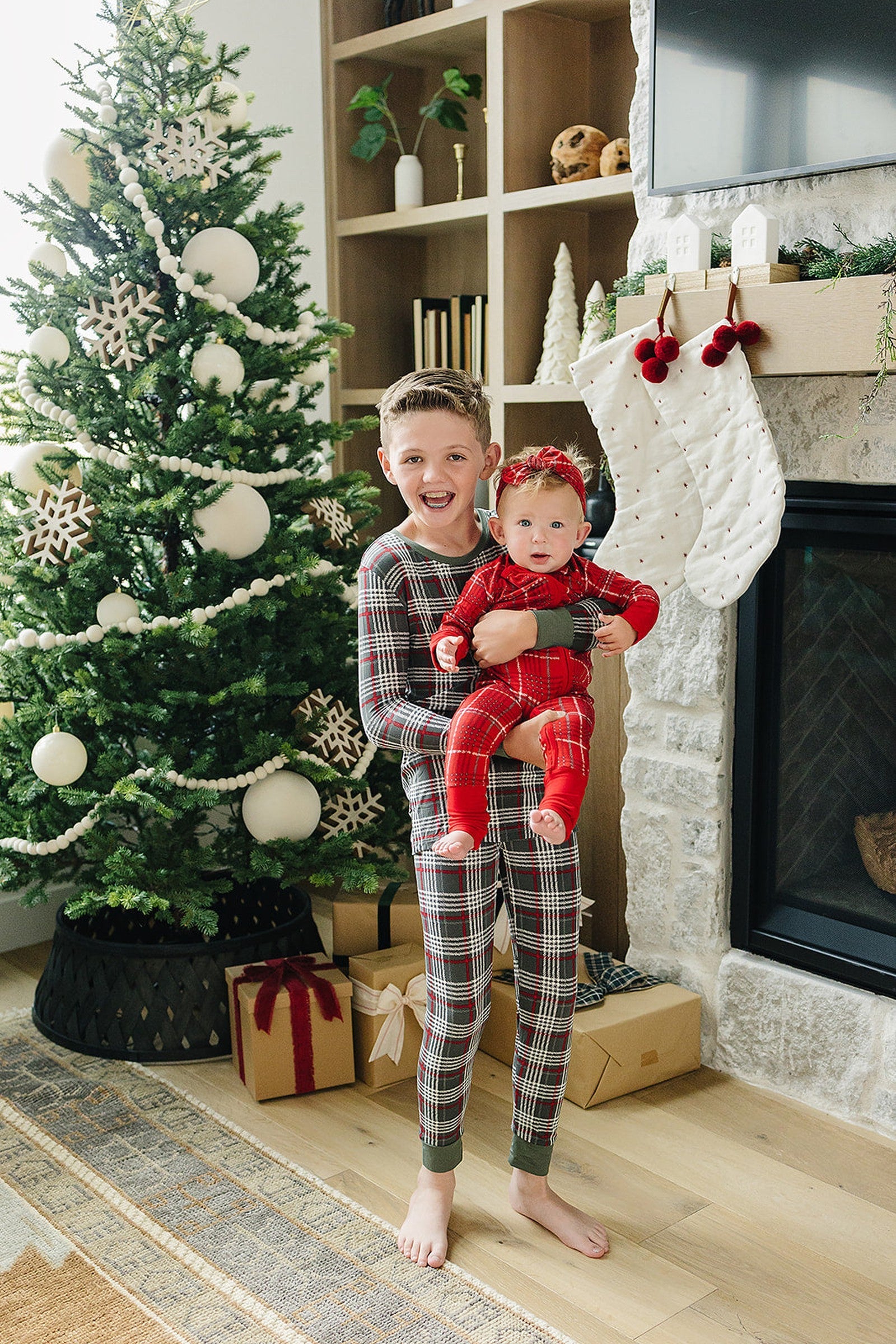 Green Plaid Cozy Pajama Set, Gender Neutral, Bamboo, Gender Neutral, Baby, Toddler & Kids
