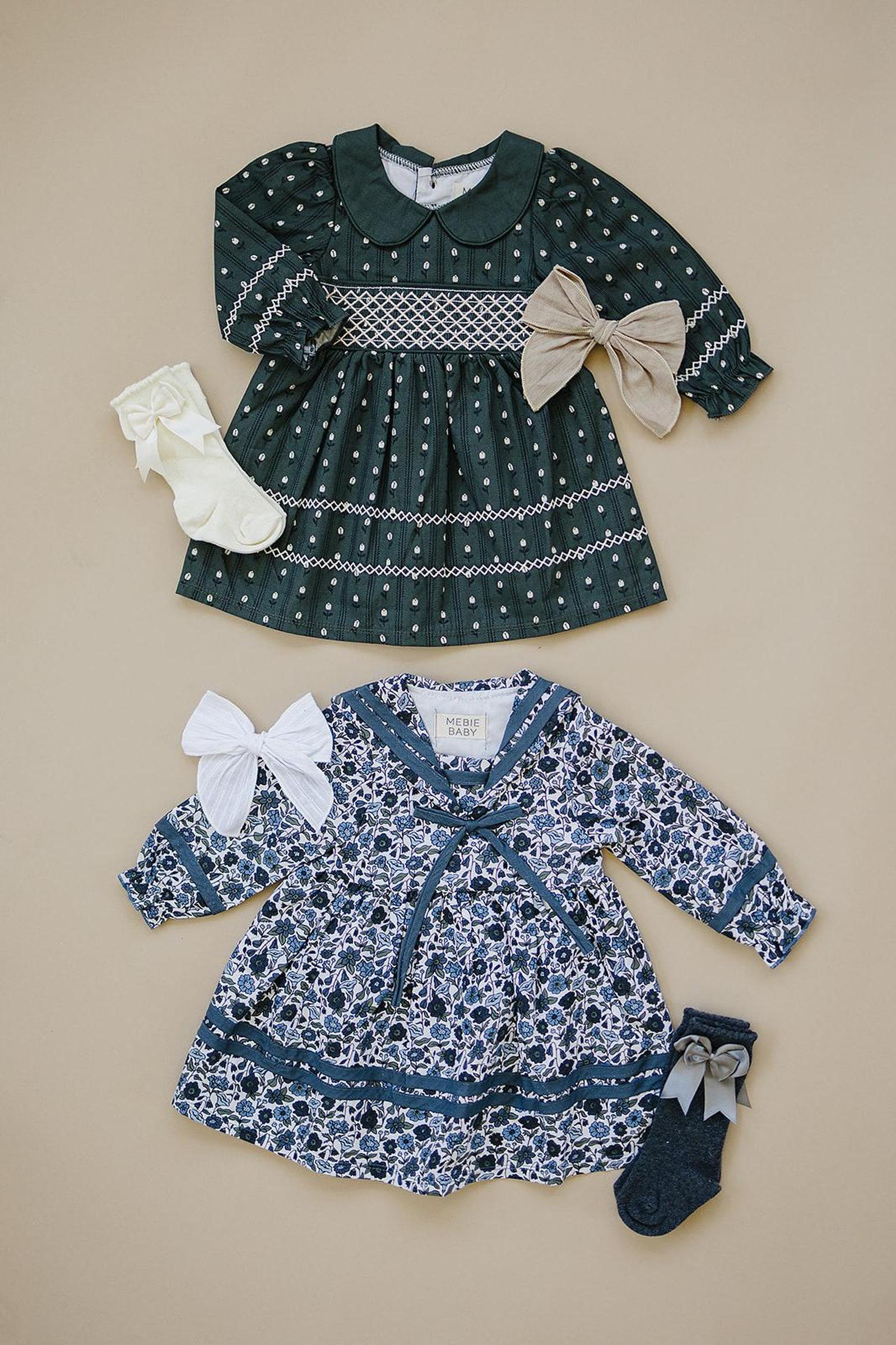 Timeless Floral Sailor Dress For Girls, Cotton, Sizes 0-8