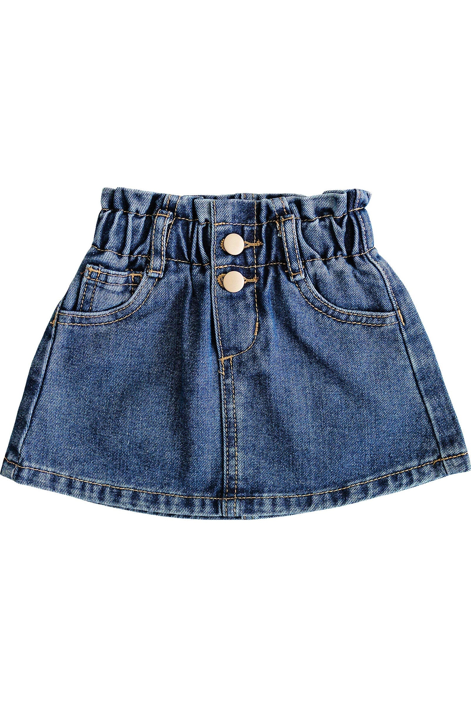 Dark Wash Denim Skirt, 100% Cotton, Baby, Toddler & Kids