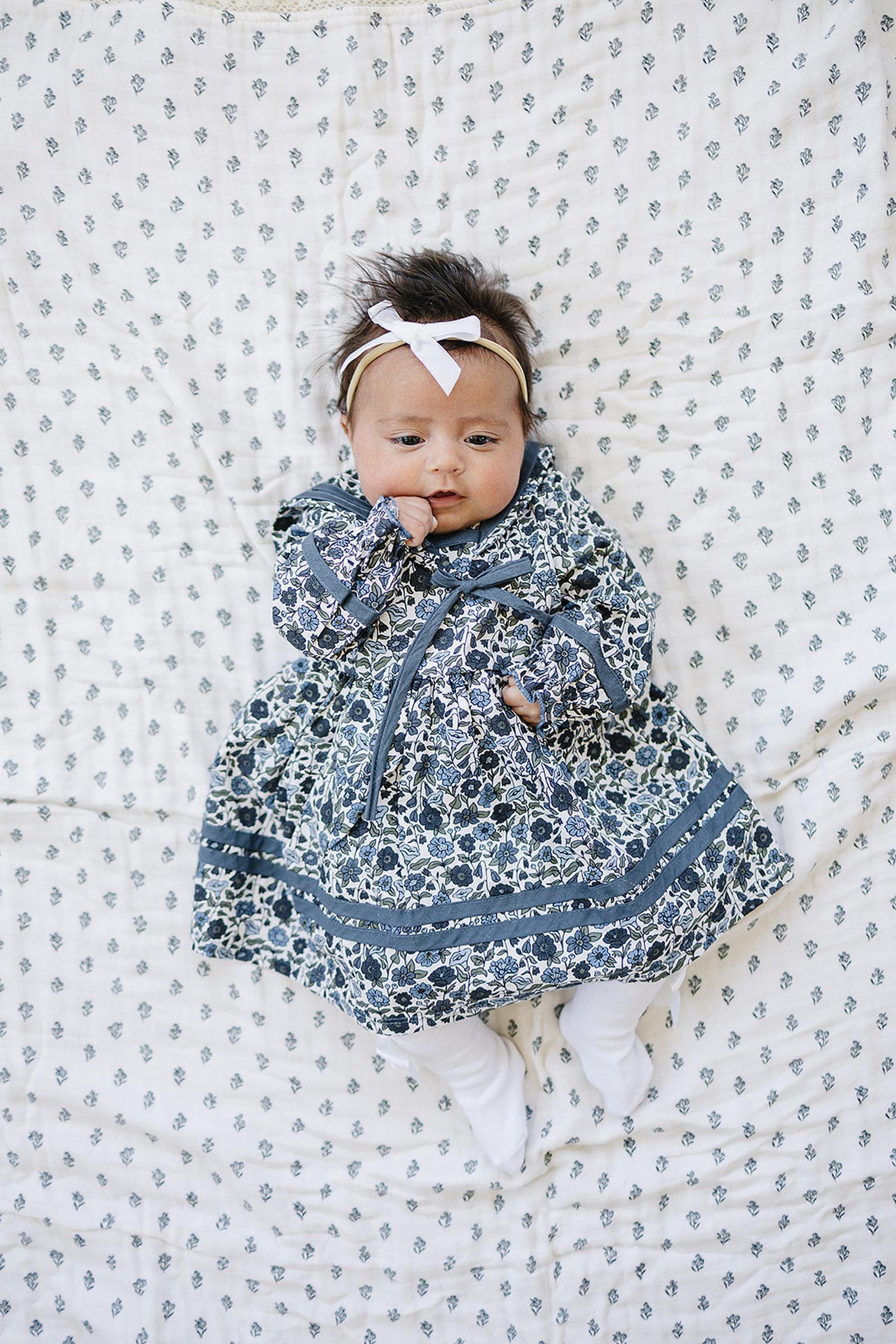 Timeless Floral Sailor Dress For Girls, Cotton, Sizes 0-8
