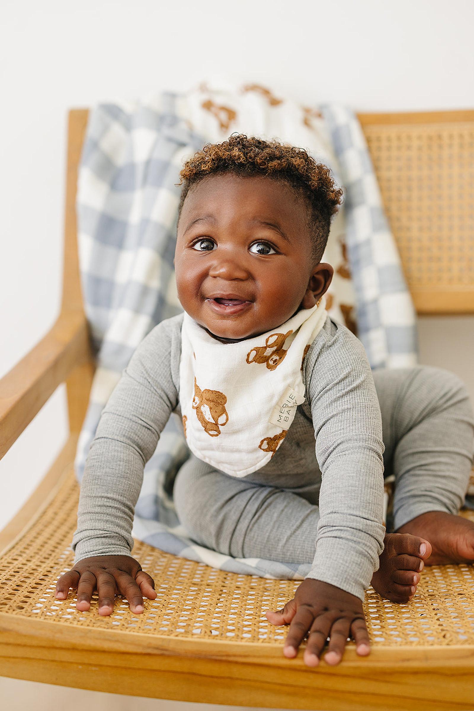 Teddy Bear Classic Muslin Bib | 100% Cotton | Baby Essentials