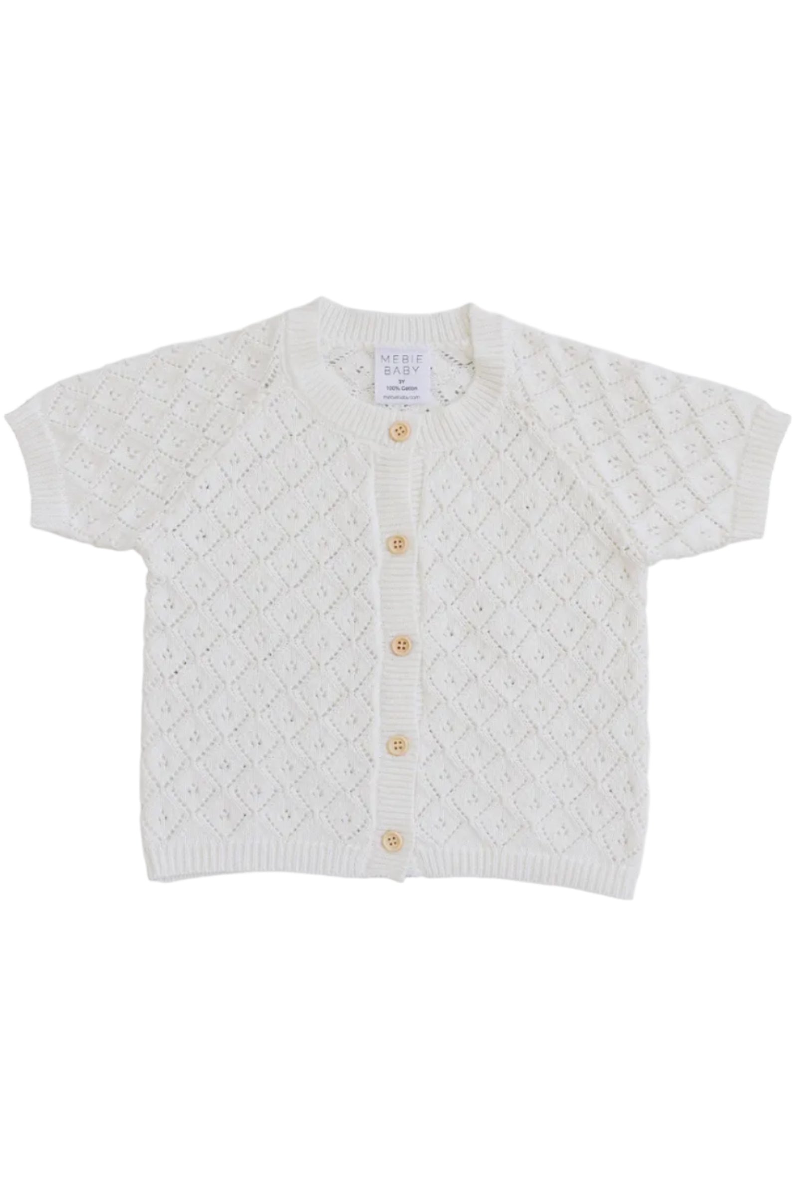 Cotton Pearl Knit Cardigan, Toddler & Kids
