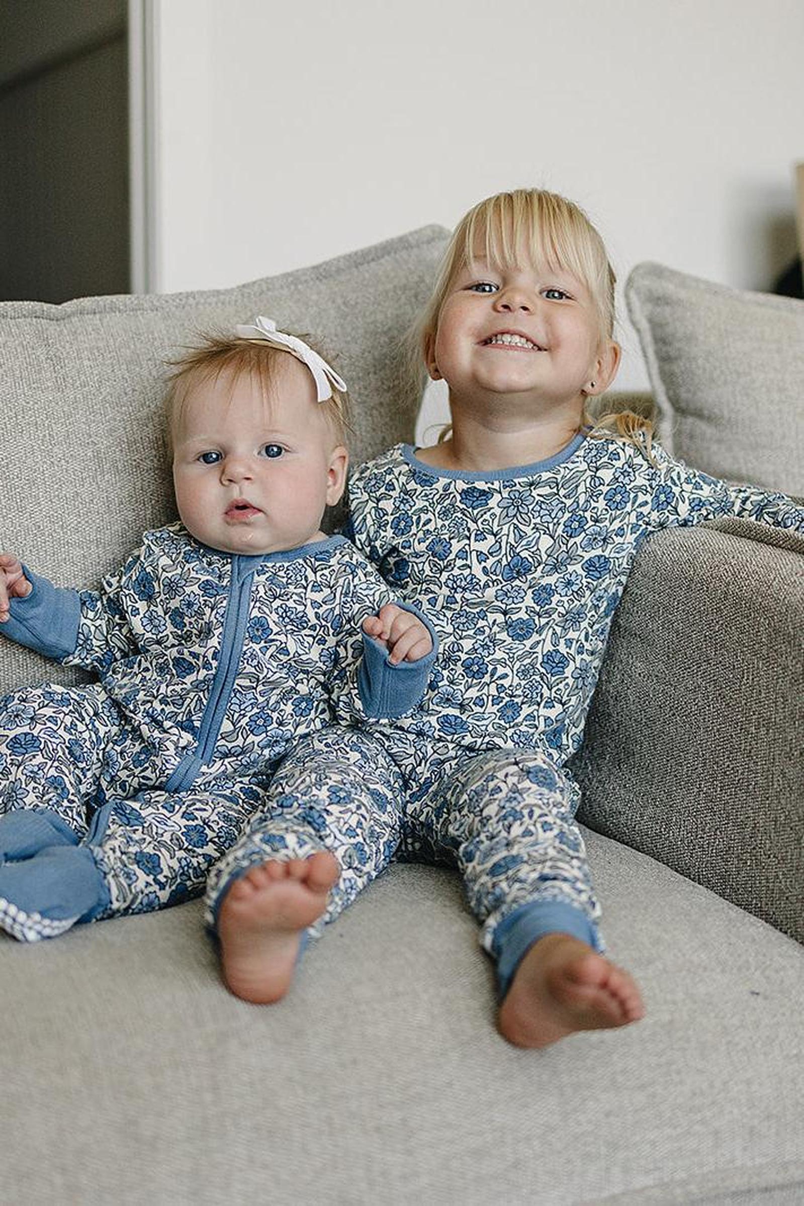 Bluebell Pointelle Ribbed Zipper Pajama, Bamboo, Baby Essentials