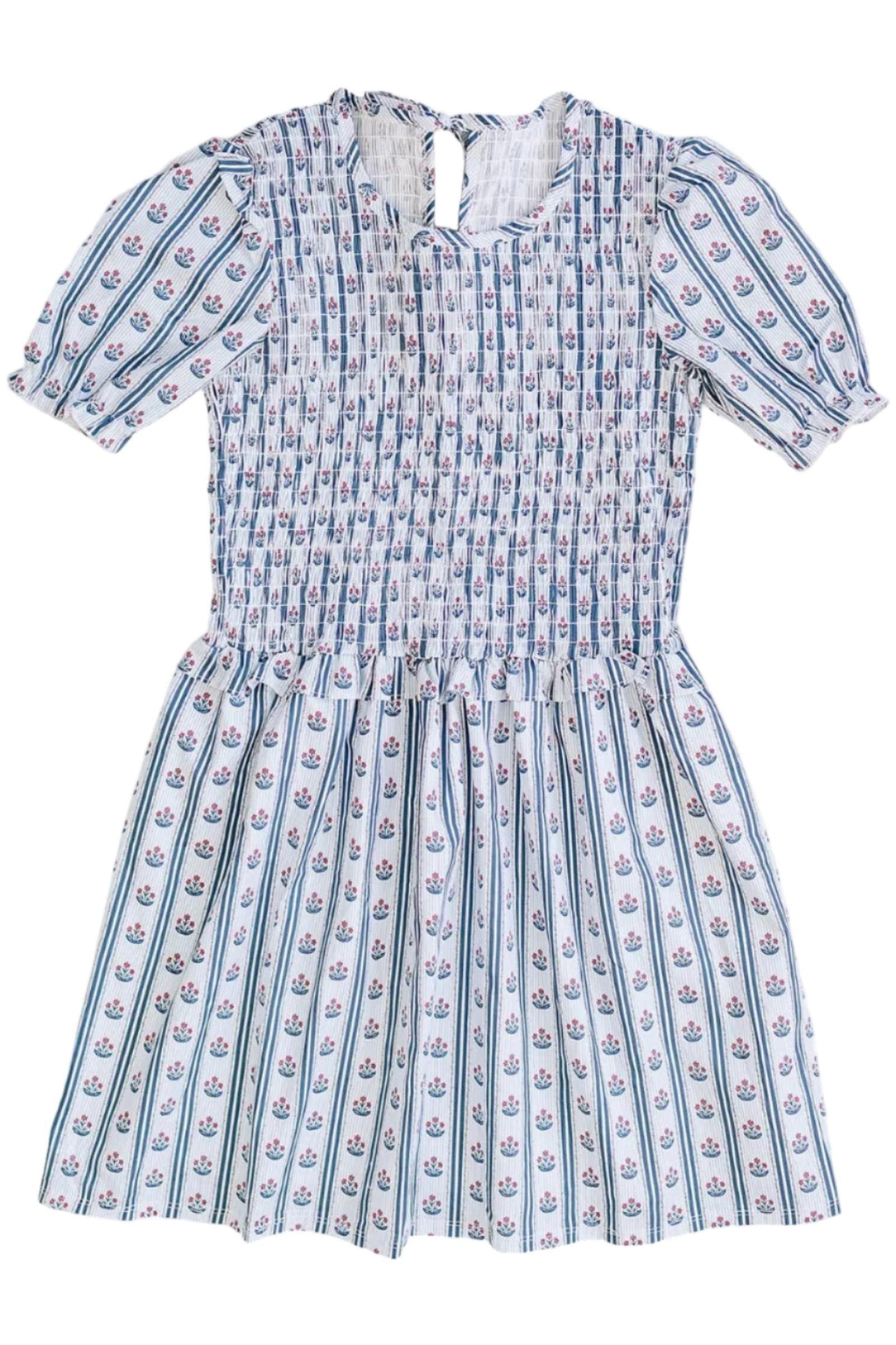 Cotton Block Print Floral Dress, Women, Family Matching Outfits