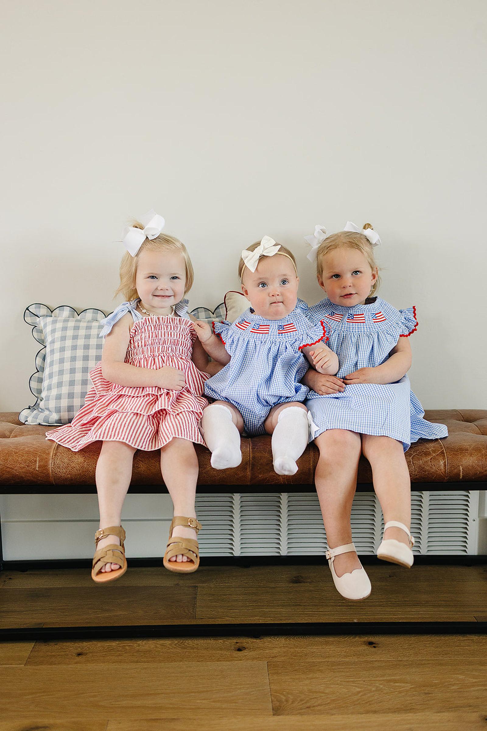 Patriotic Red Stripe Ruffle Dress, Cotton, Baby, Toddler & Kids