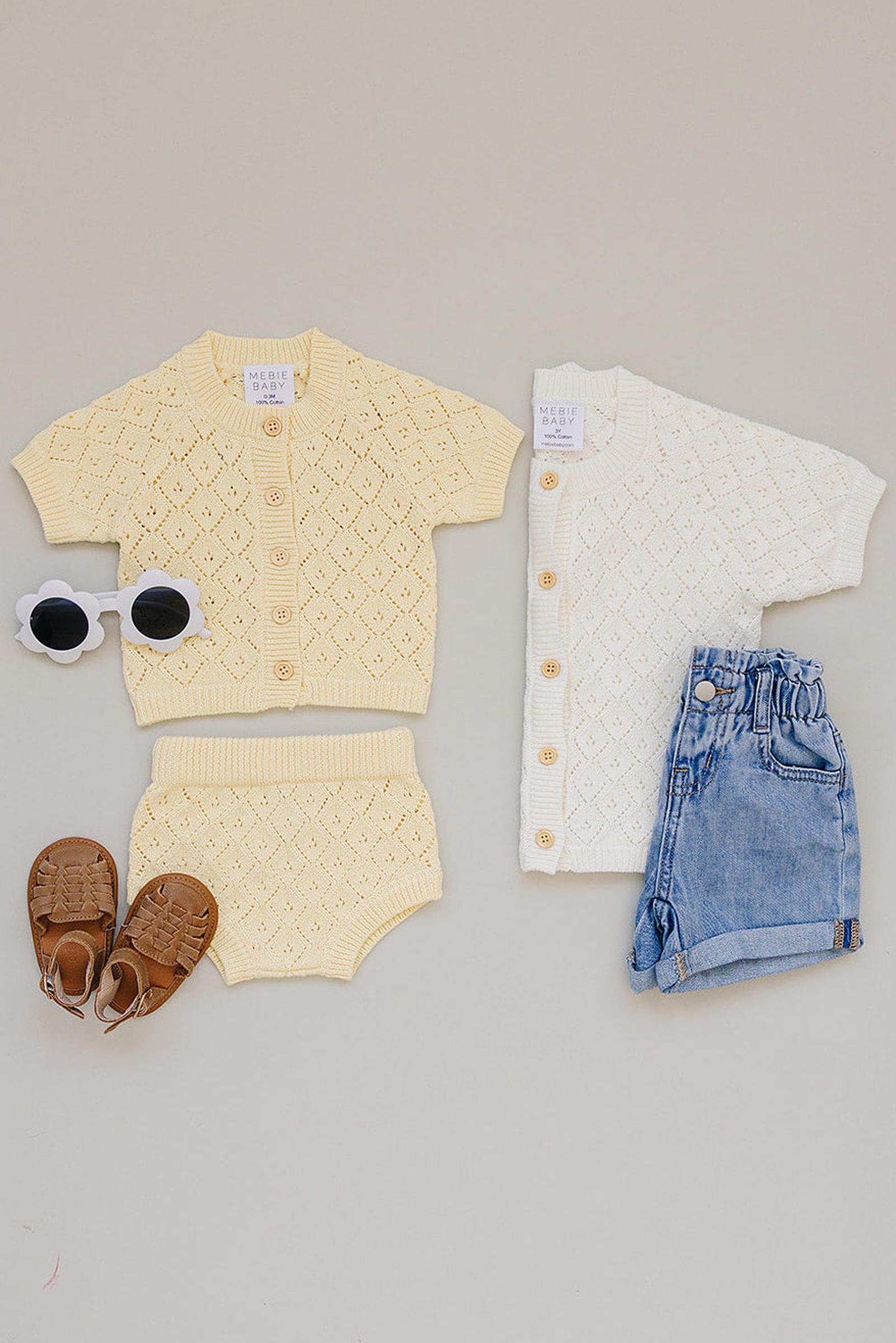 Cotton Pearl Knit Cardigan, Toddler & Kids