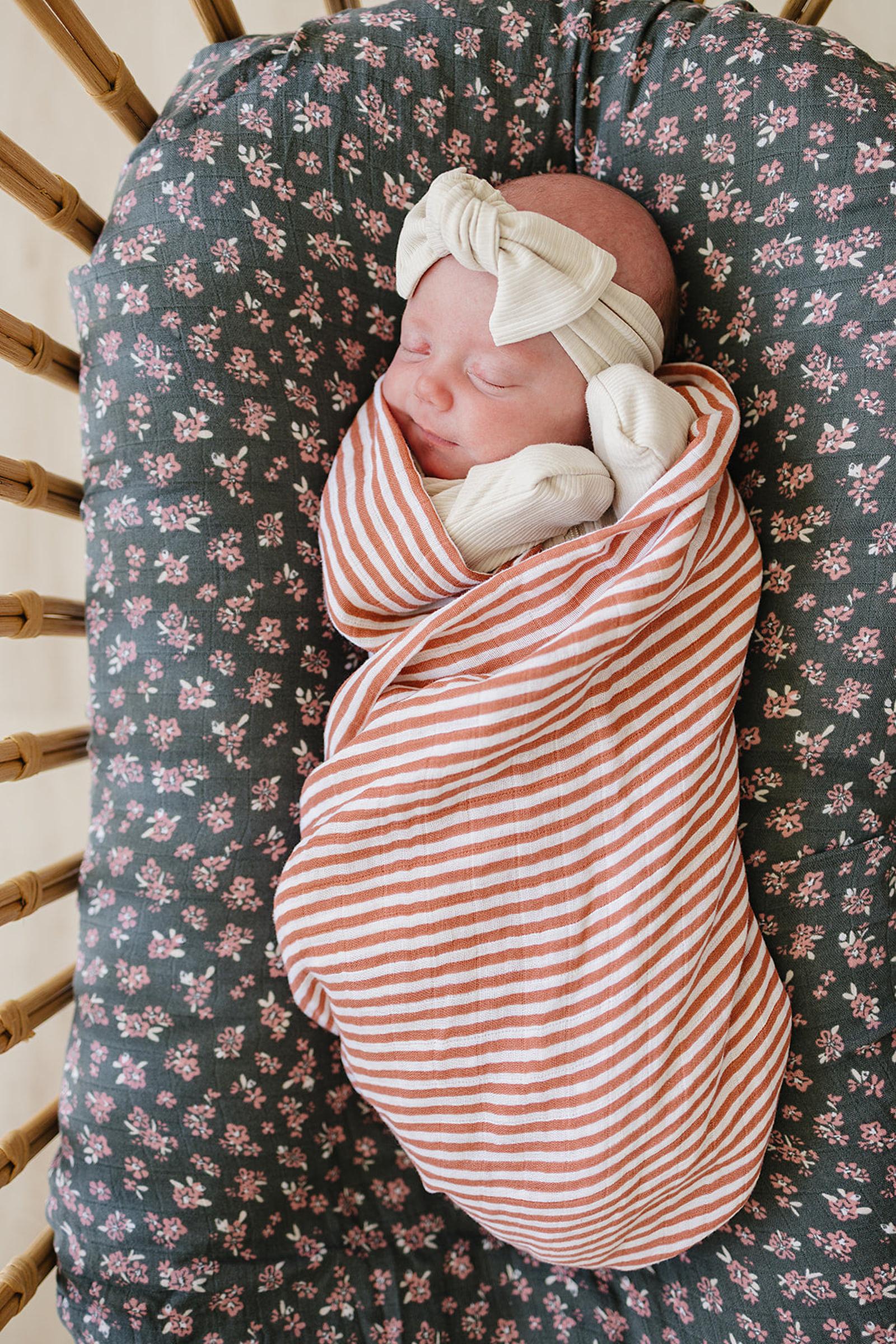 Pink Stripes Muslin Swaddle Blanket, 100% Cotton, Baby Essentials