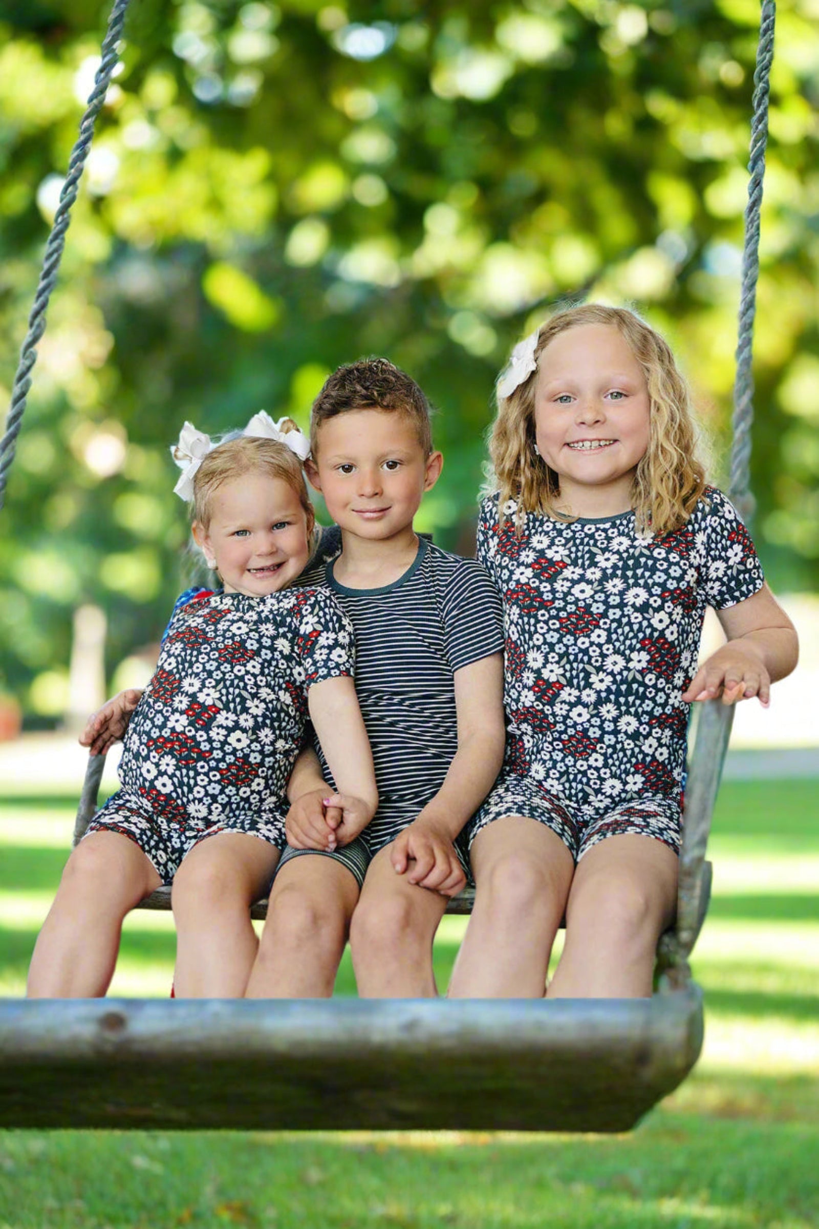 Americana Floral Ribbed Cozy Shorts Set, Bamboo, Baby, Toddler & Kids