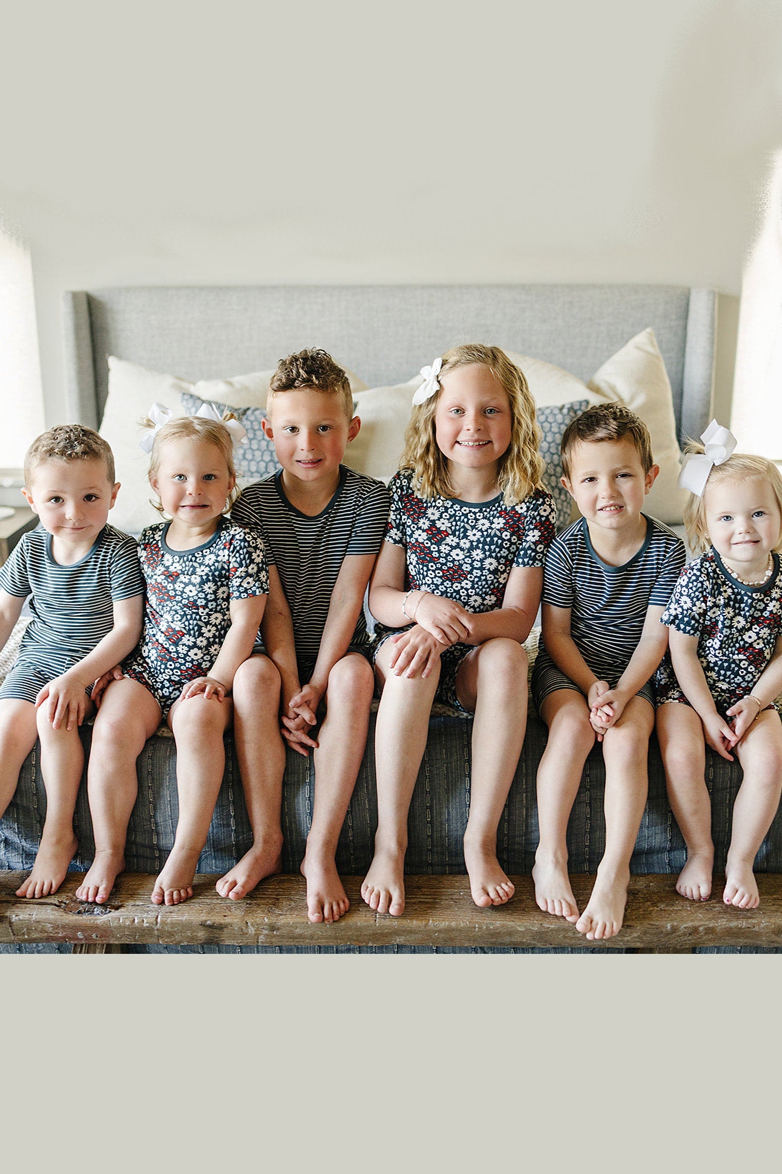 Americana Floral Ribbed Cozy Shorts Set, Bamboo, Baby, Toddler & Kids