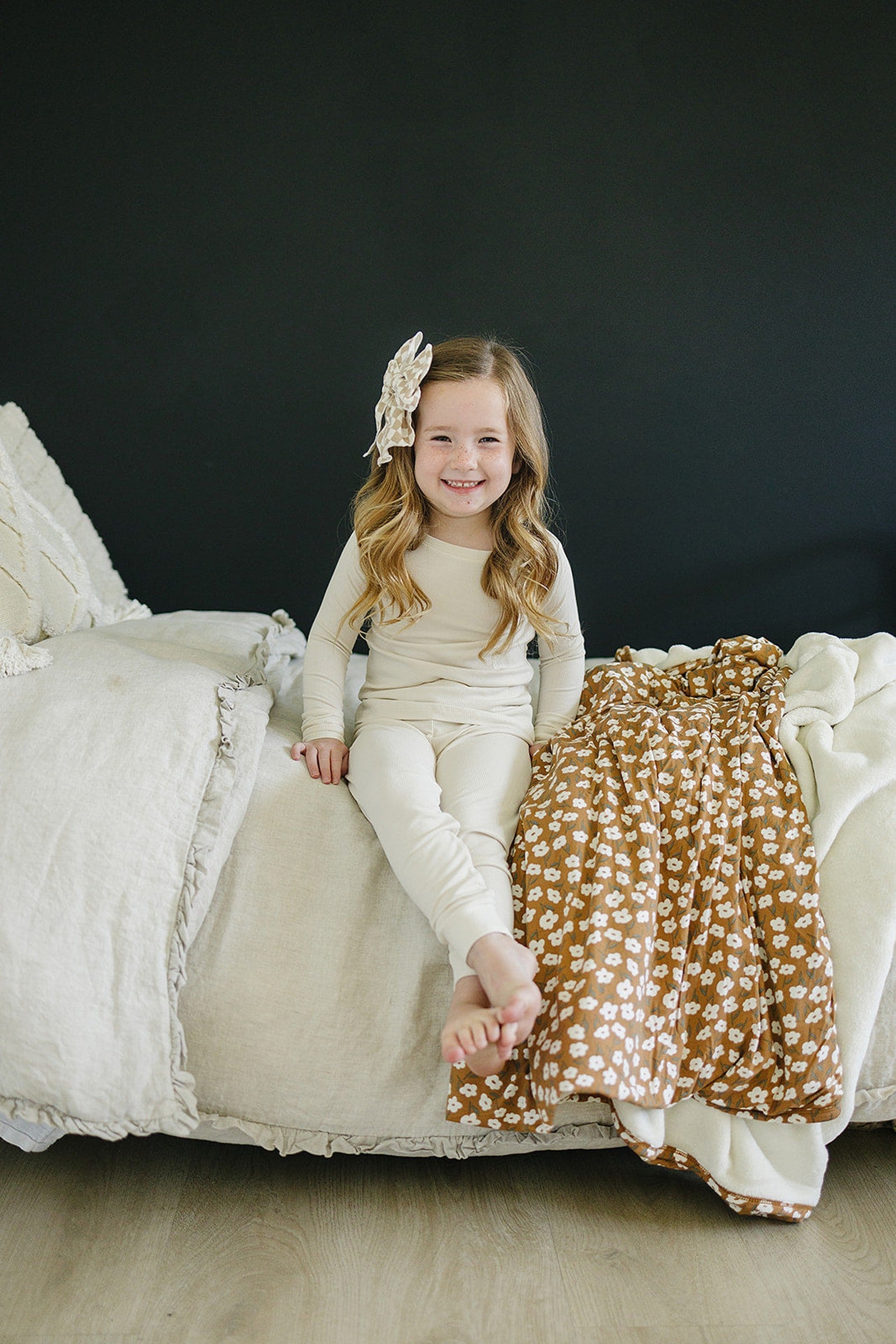 Cream Ribbed Cozy Pajama Set, Bamboo, Baby Essentials