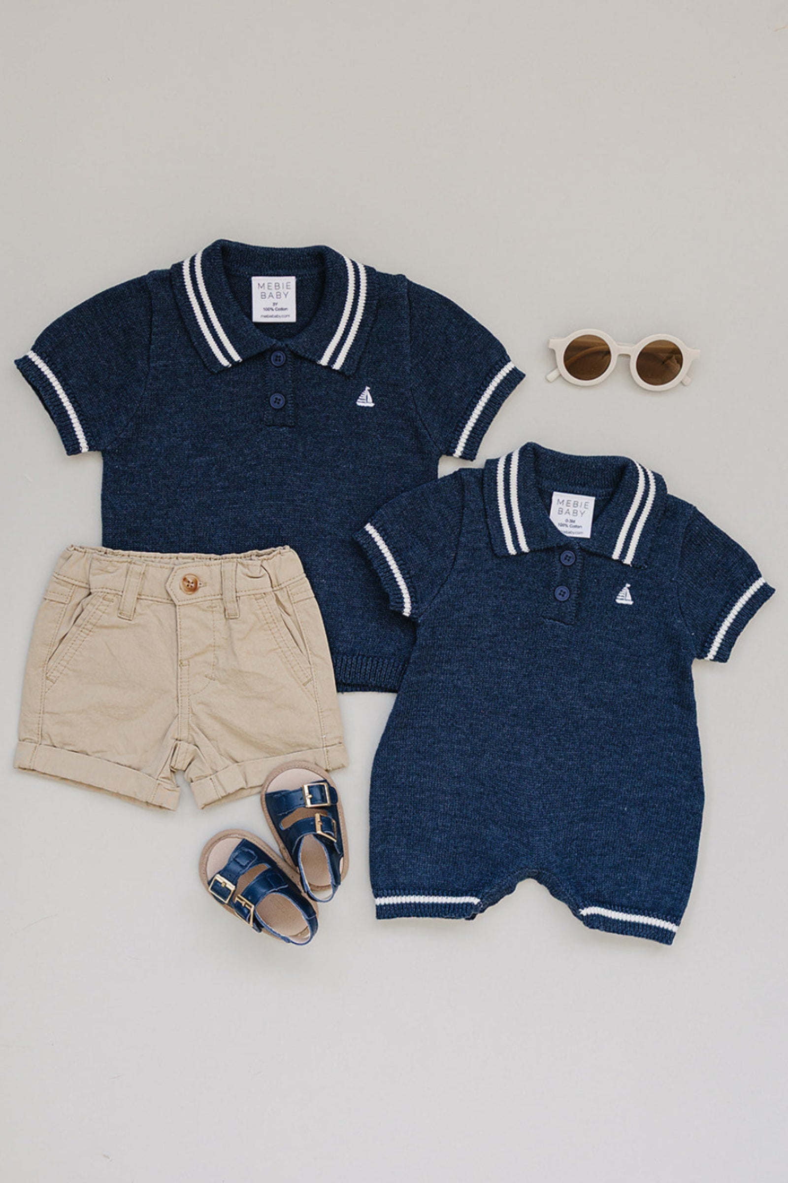 Cotton Collared Sailboat Knit Shirt for Boys, Navy, Toddler & Kids