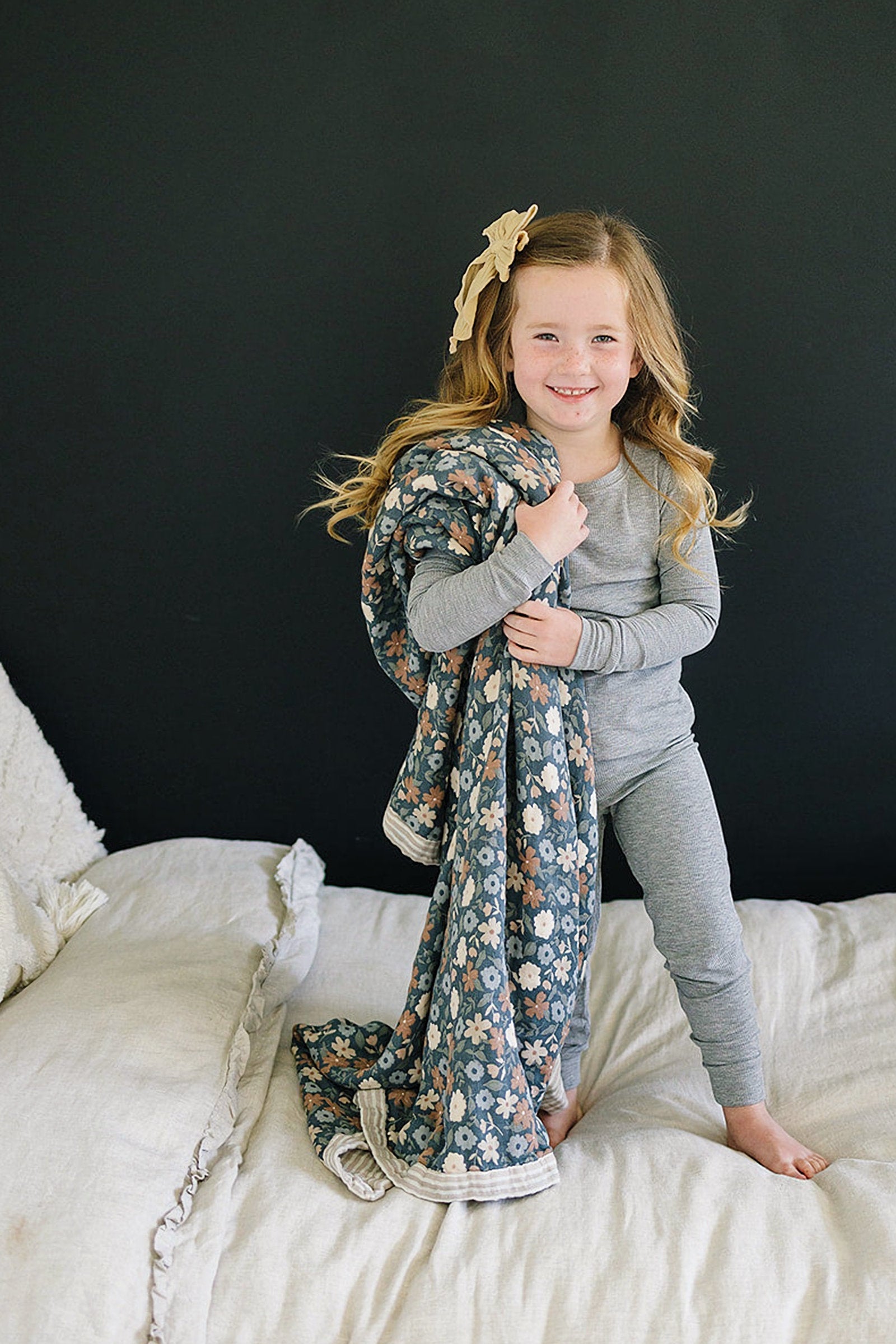 Heather Grey Ribbed Cozy Pajama Set, Bamboo, Baby Essentials