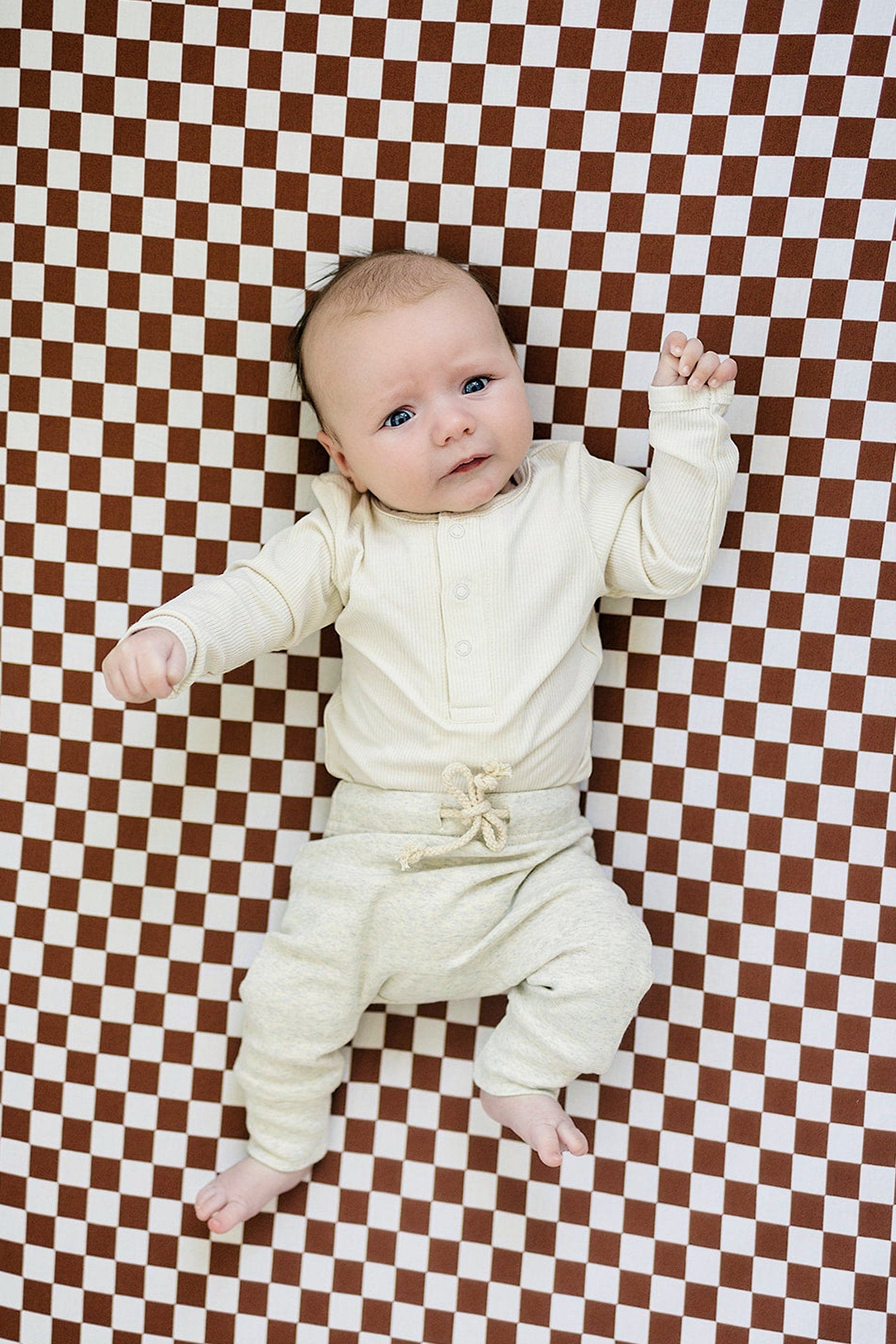 Cream Snap Long Sleeve Ribbed Bodysuit, Bamboo, Baby Essentials