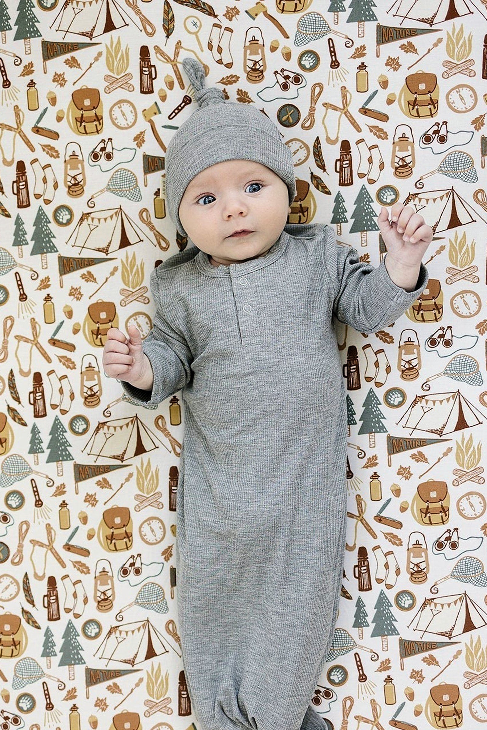 Camping Trip Stretch Crib Sheet, Bamboo, Baby Essentials
