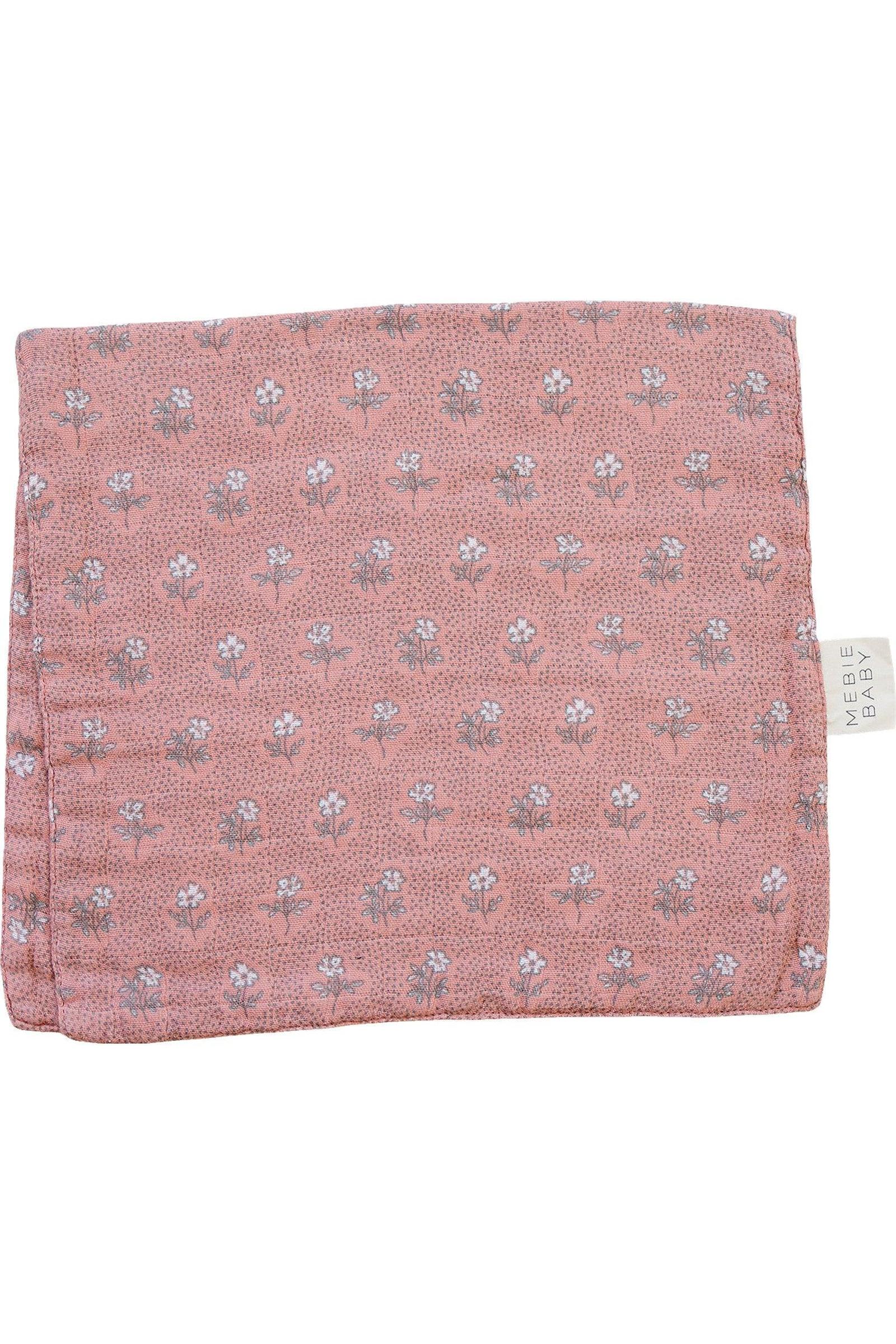 Vintage Pink Floral Muslin Burp Cloth, 100% Cotton, Baby Essentials