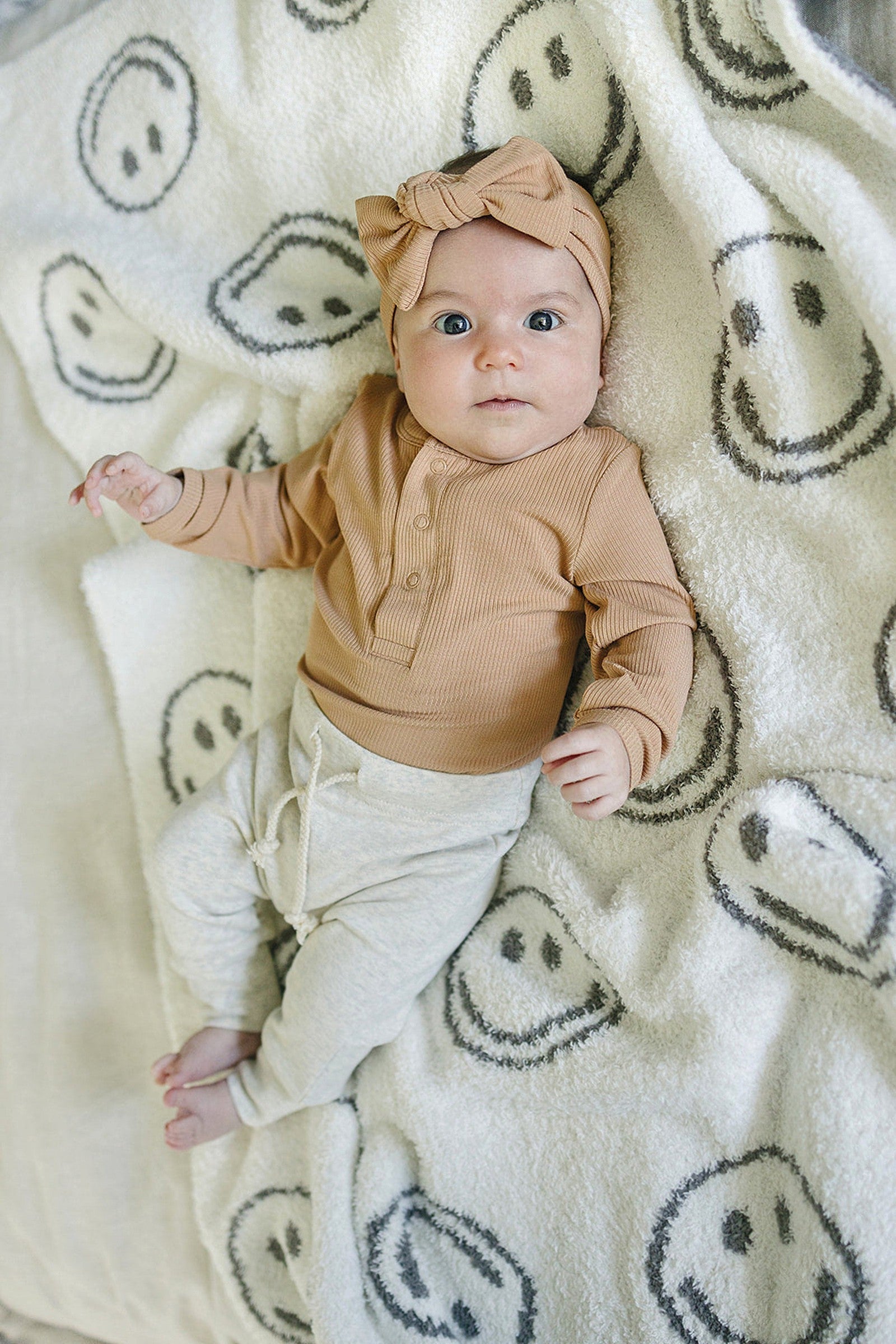 Latte Snap Long Sleeve Ribbed Bodysuit, Bamboo, Baby Essentials, Gender Neutral
