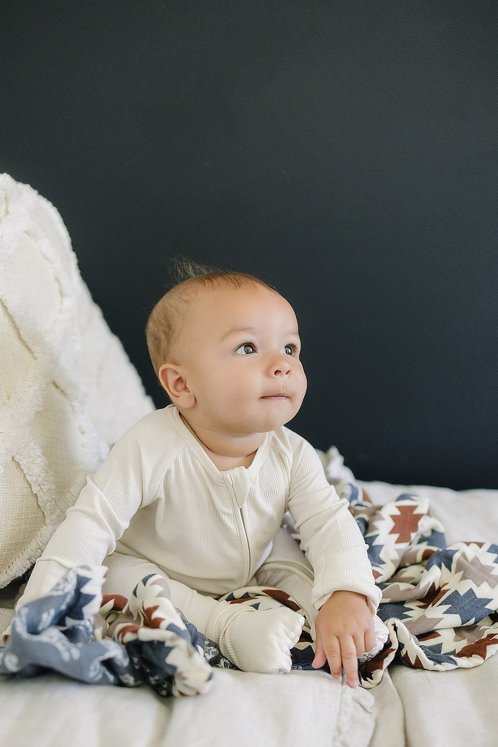 Cream Ribbed Zipper Pajama, Bamboo, Preemie, Baby Essentials