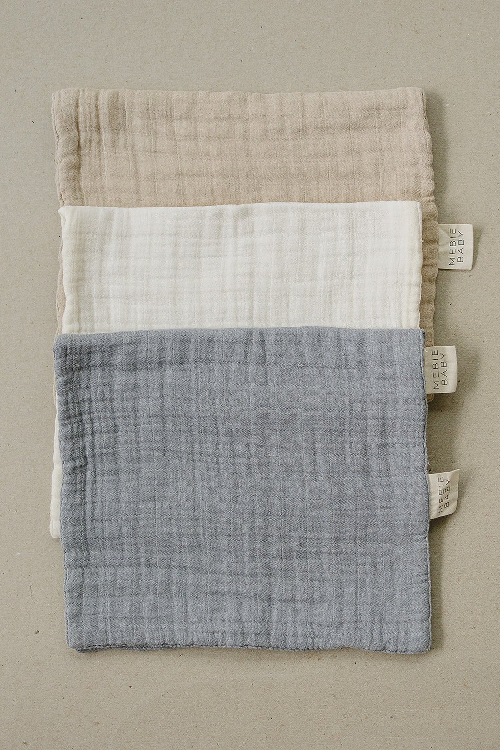 Cream Muslin Burp Cloth, 100% Cotton, Baby Essentials