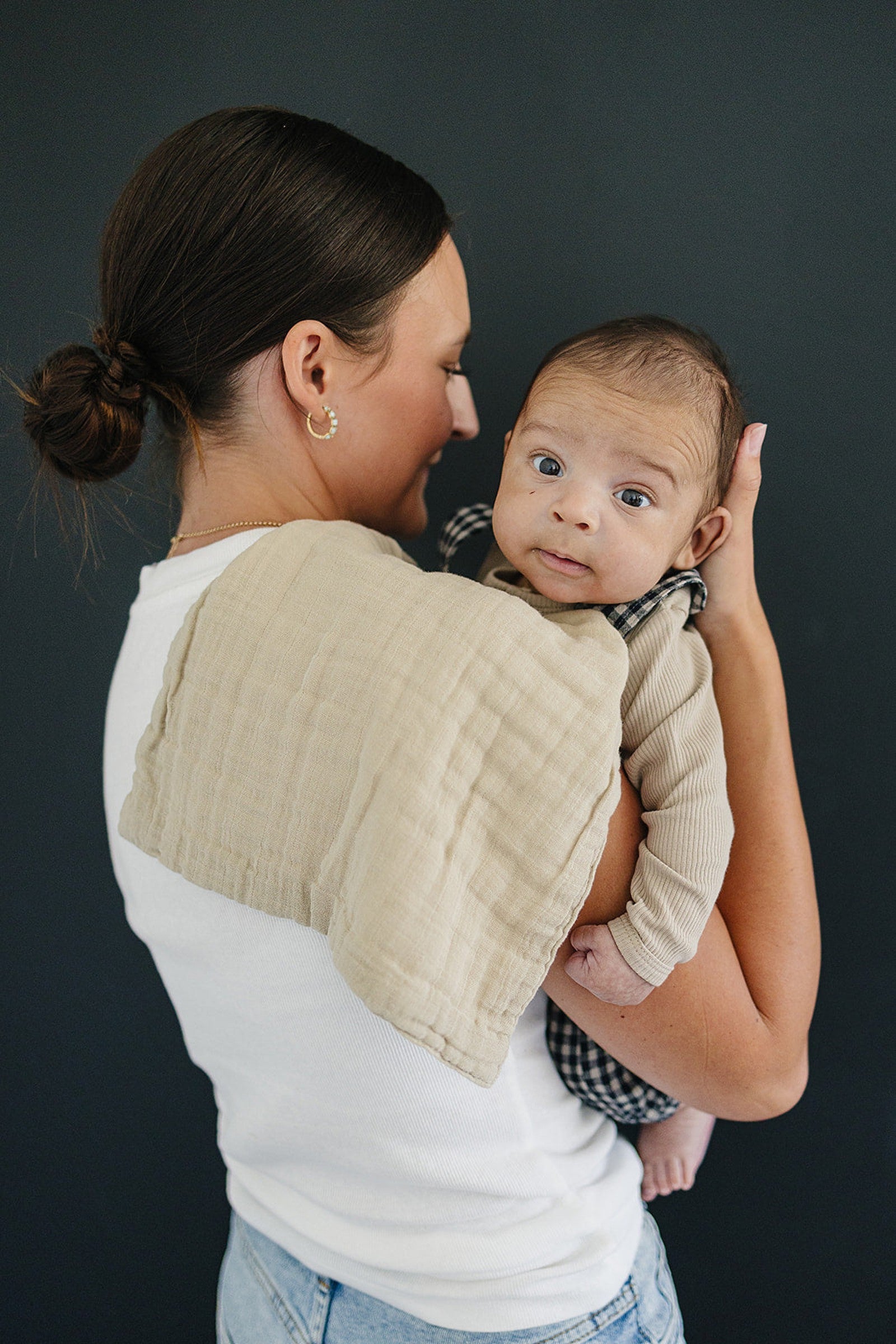 Oatmeal Muslin Burp Cloth, 100% Cotton, Baby Essentials