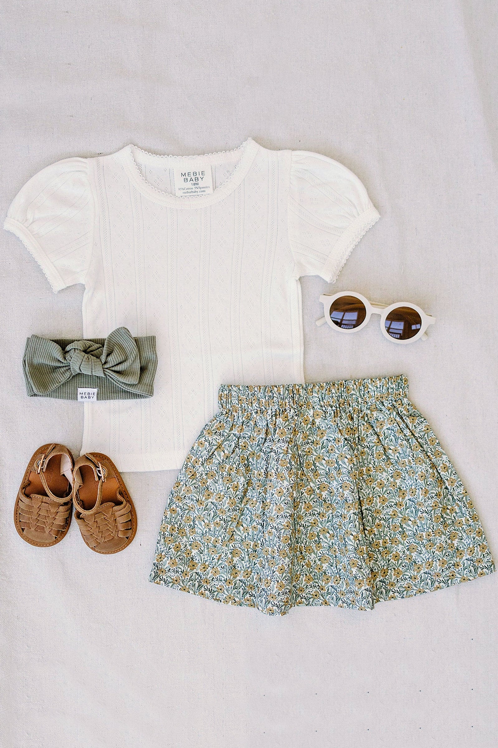 White Pointelle T-Shirt | Cotton
