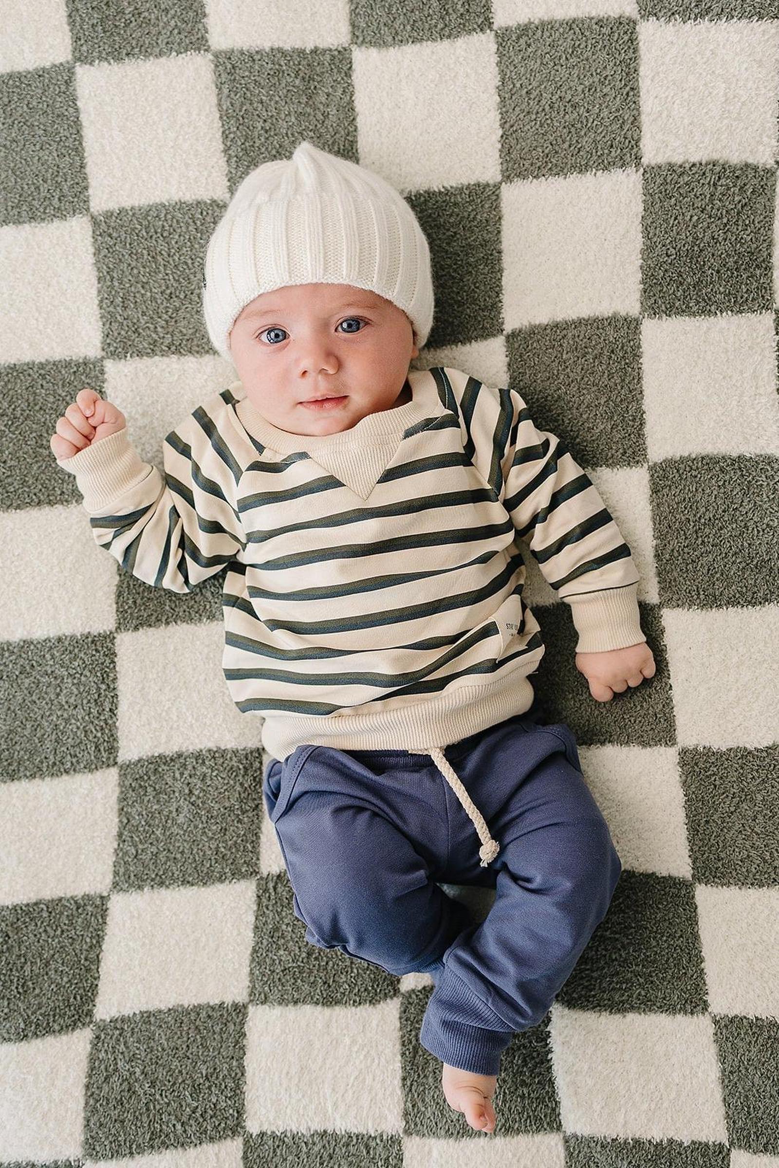White Chunky Knit Beanie, 100% Angora Wool, Gender Neutral, Baby