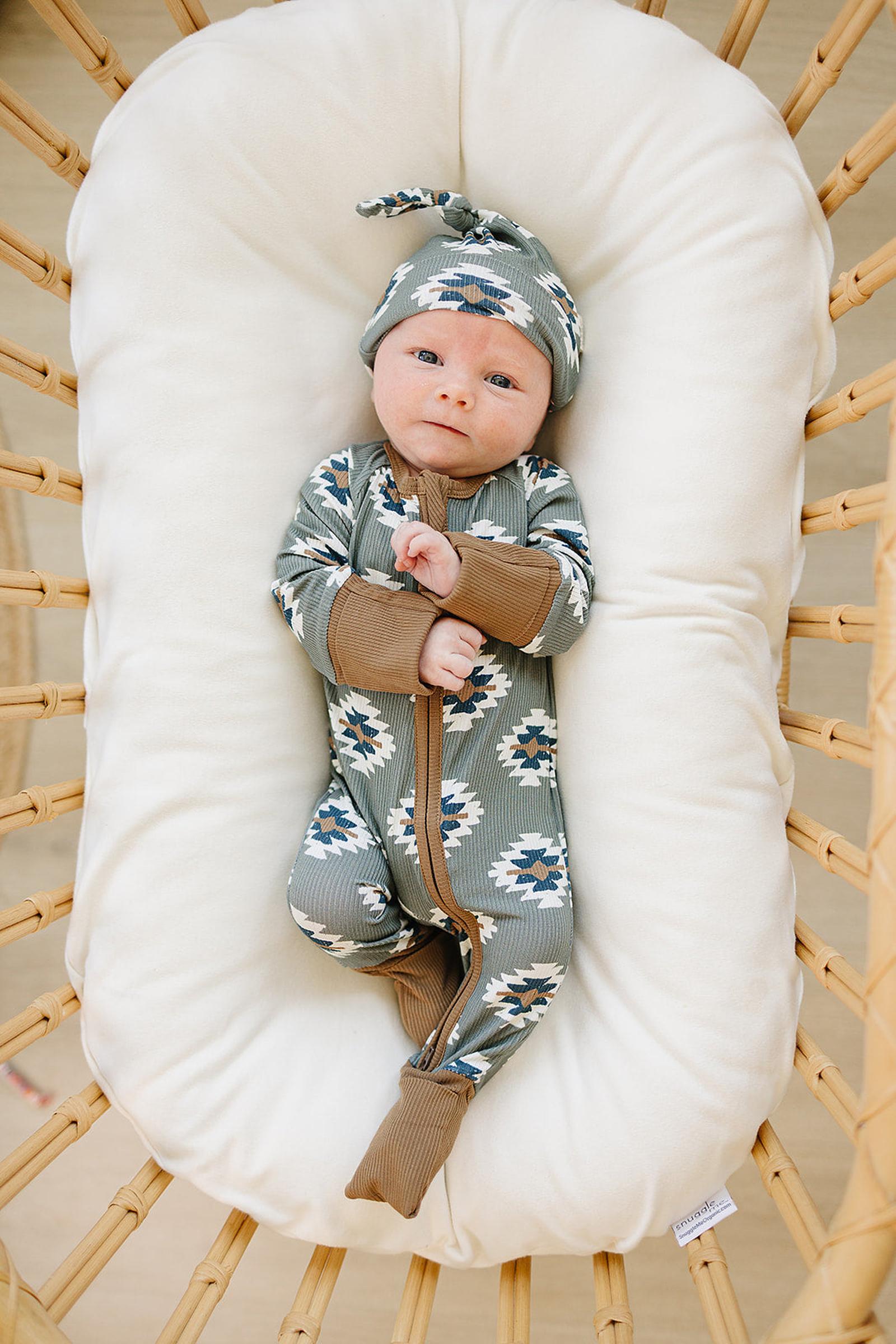 Southwest Aztec Ribbed Zipper Pajama, Bamboo, Rodeo Collection, Baby Essentials