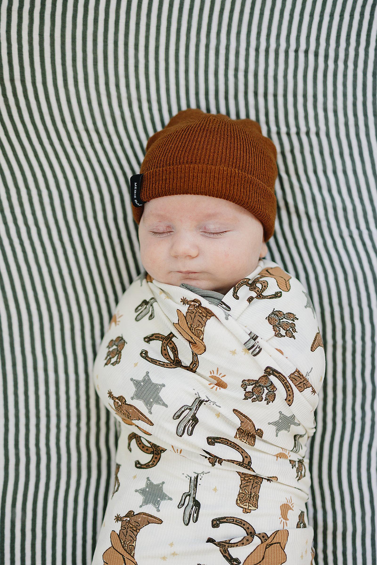 Outlaw Cowboy Ribbed Stretch Swaddle | Rodeo Collection | Bamboo | Baby Essentials